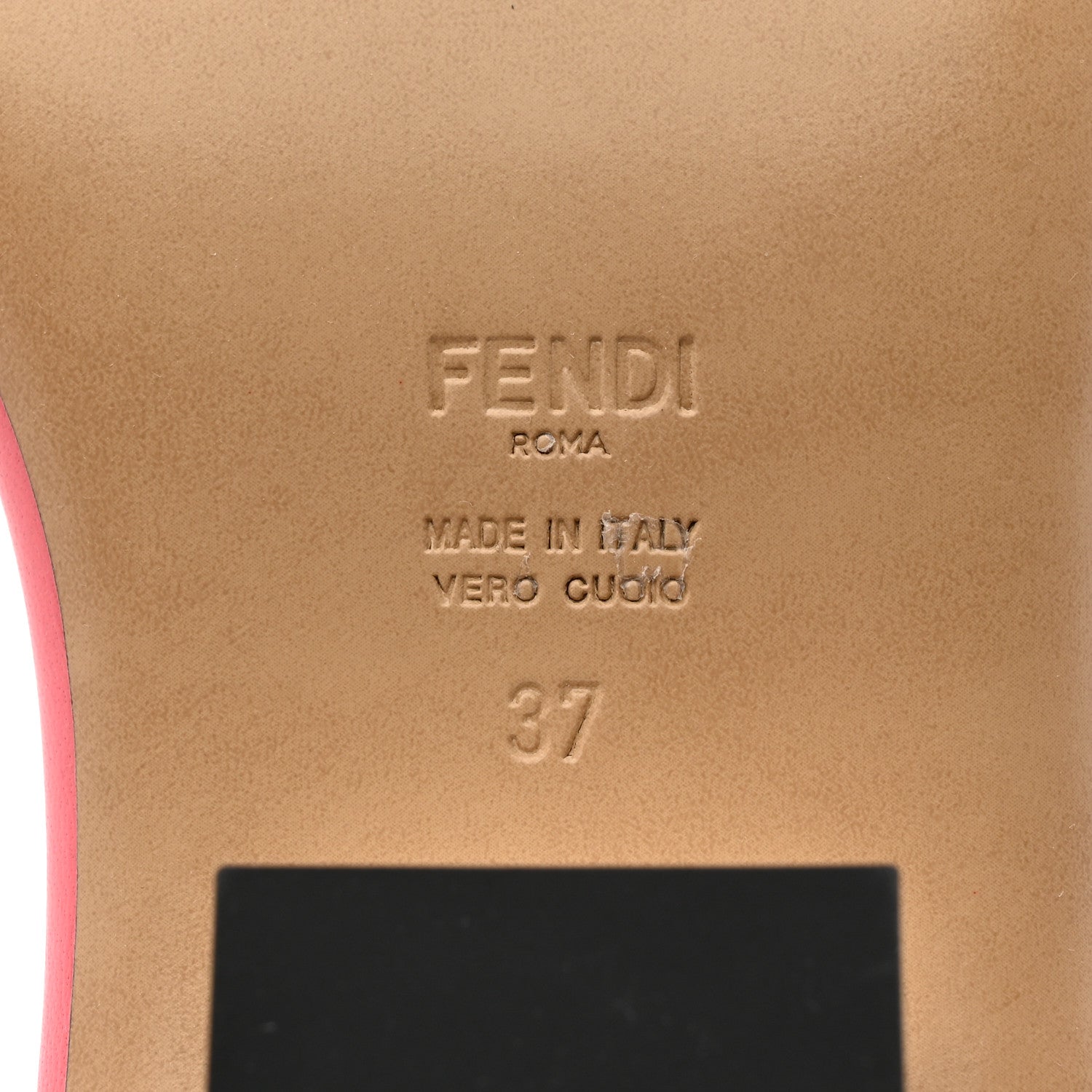 Fendi Nappa Baguette 60mm Slide Sandals 37 Kissed 7 of 8