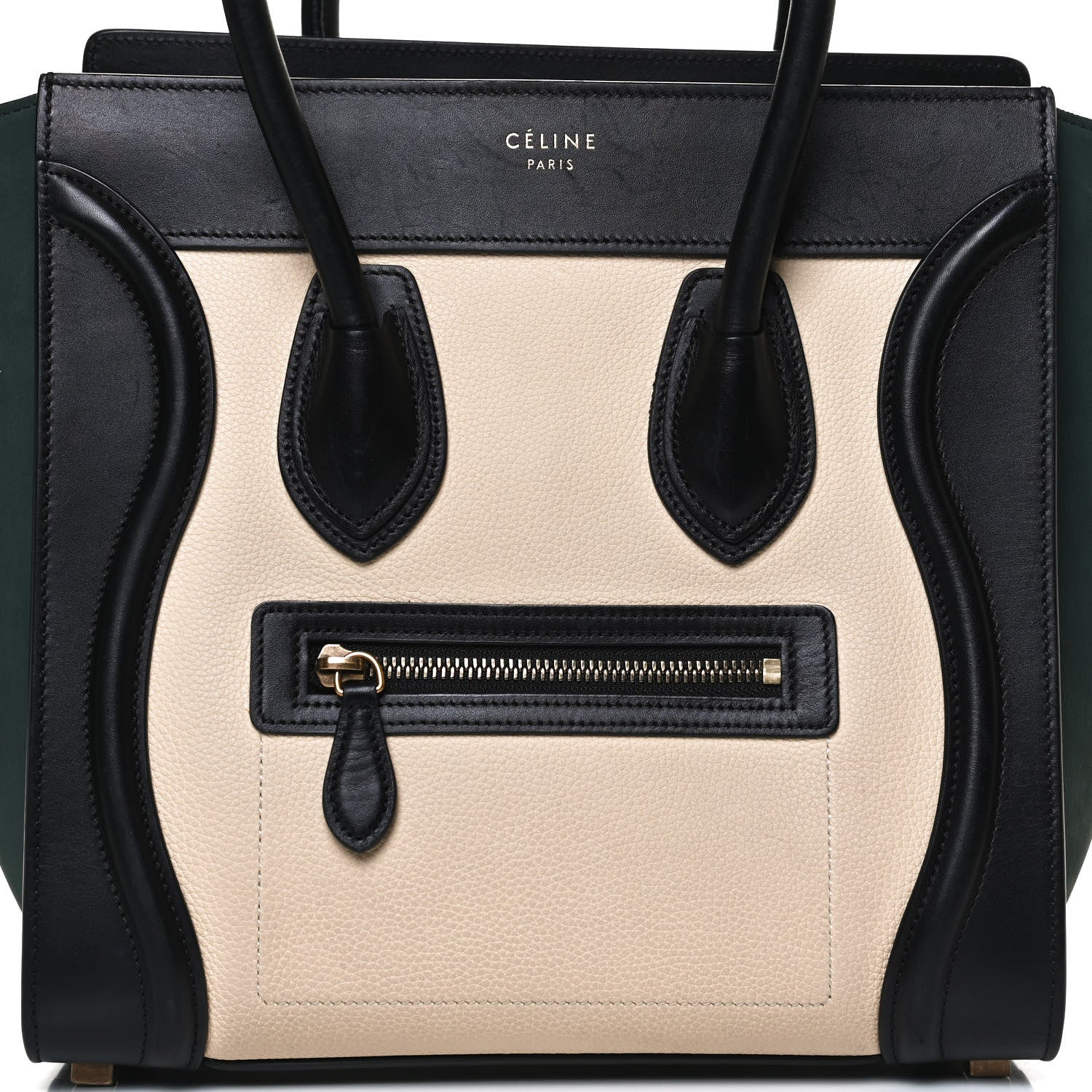 Celine Smooth Drummed Calfskin Micro Tri-Color Luggage Teal 8 of 12