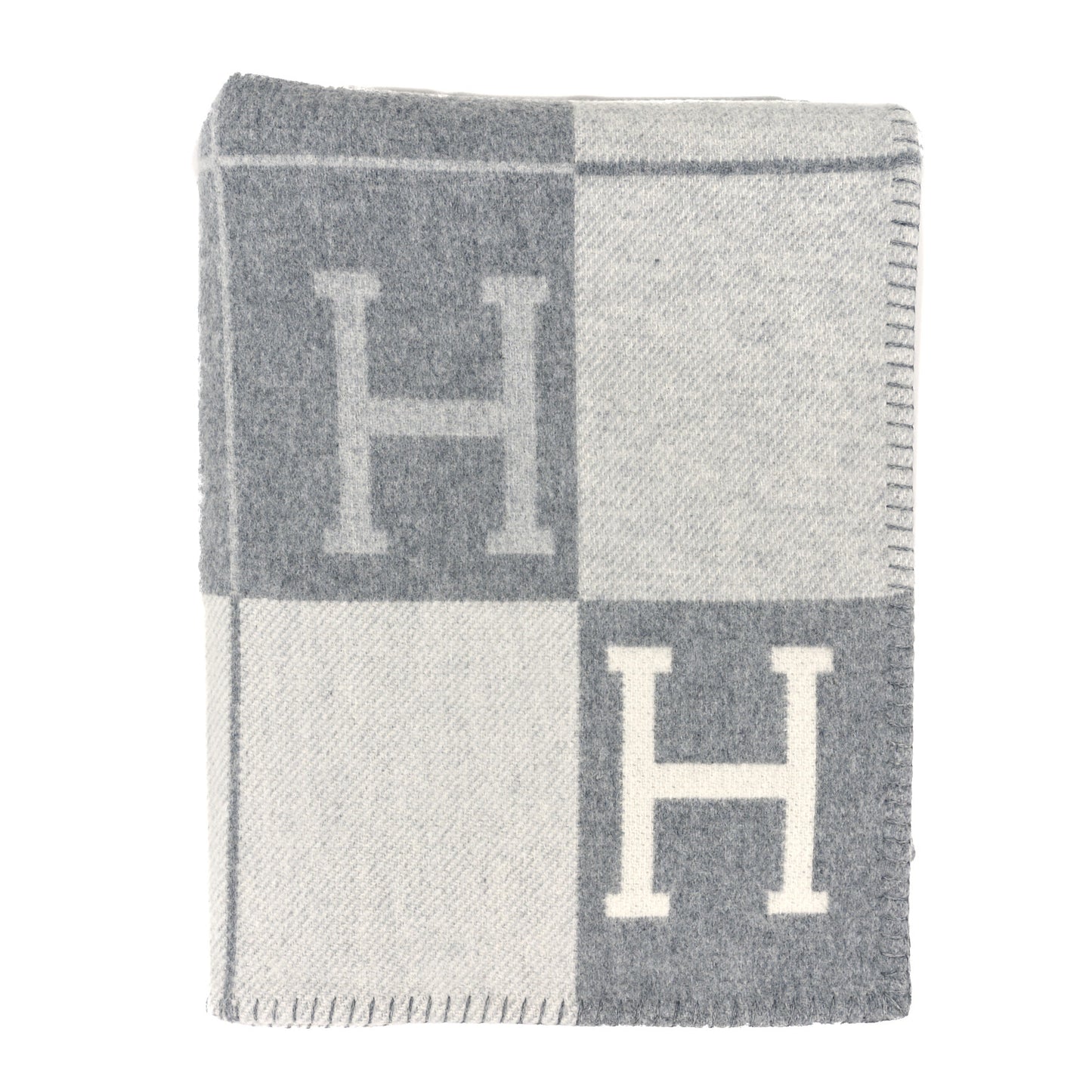 Wool Cashmere Avalon III Blanket Ecru Gris Clair