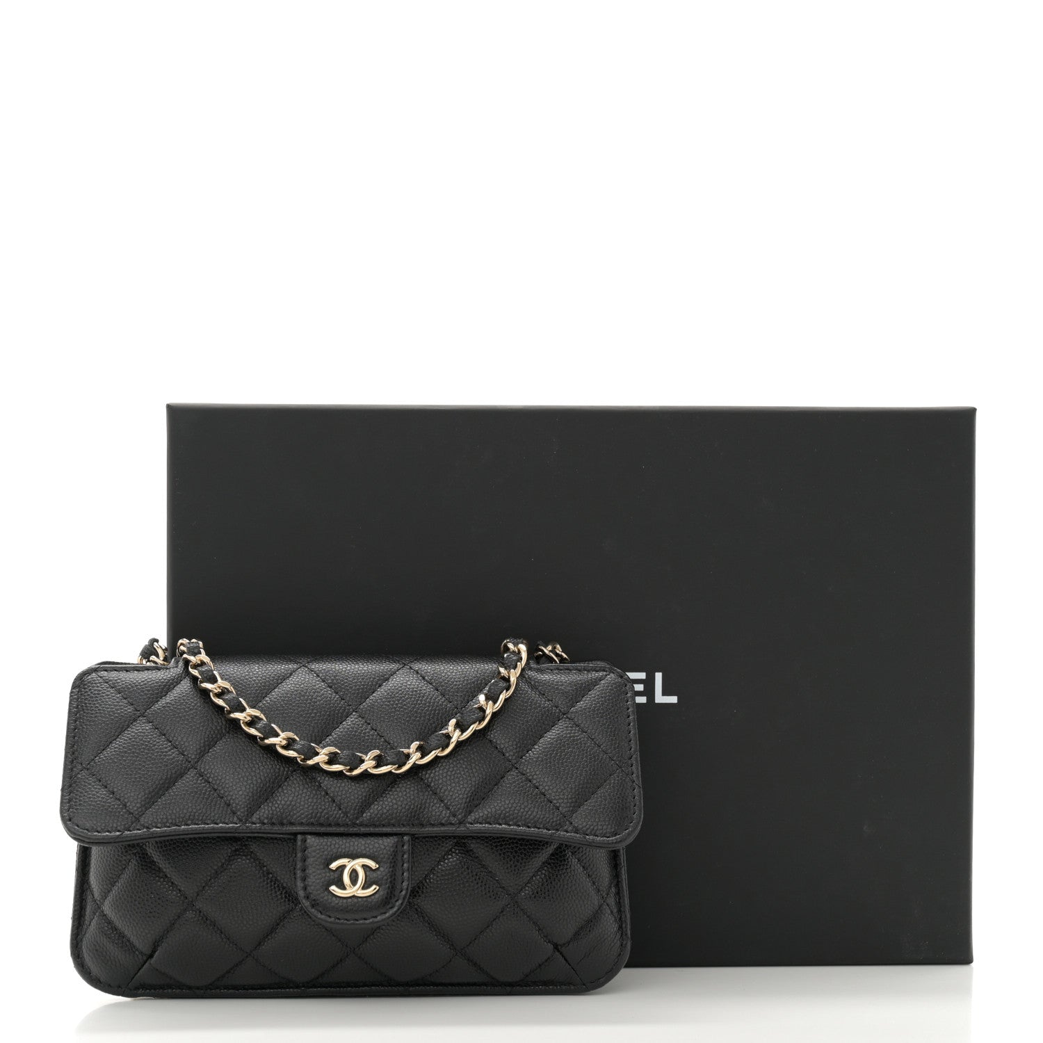 Chanel Caviar Fabric Graffiti Foldable Tote Bag With Chain Black Multicolor 19 of 19