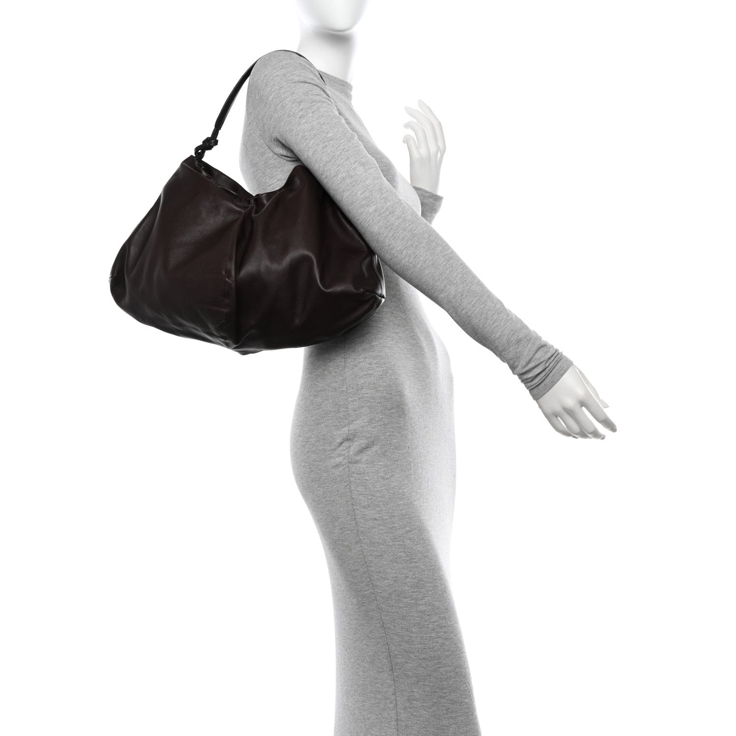 The Row Nappa Samia Bag Dark Brown 2 of 9