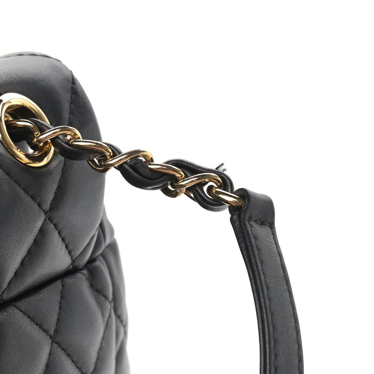 Lambskin Quilted Small Urban Spirit Backpack Black