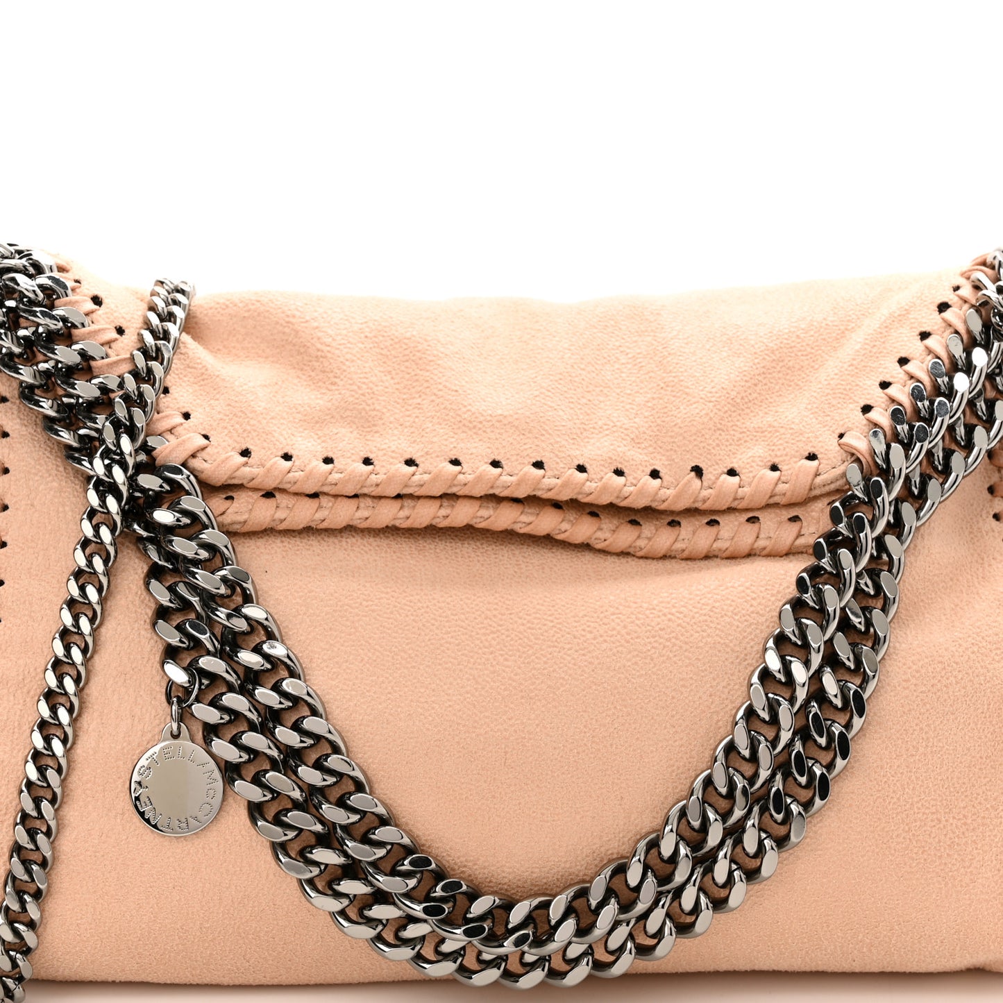 Shaggy Deer Mini Falabella Fold Over Tote Beige