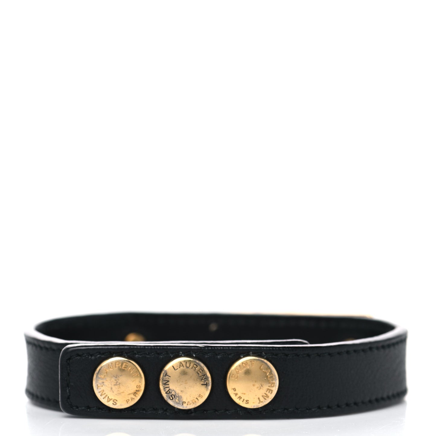 Calfskin 3 Clous Bracelet Black