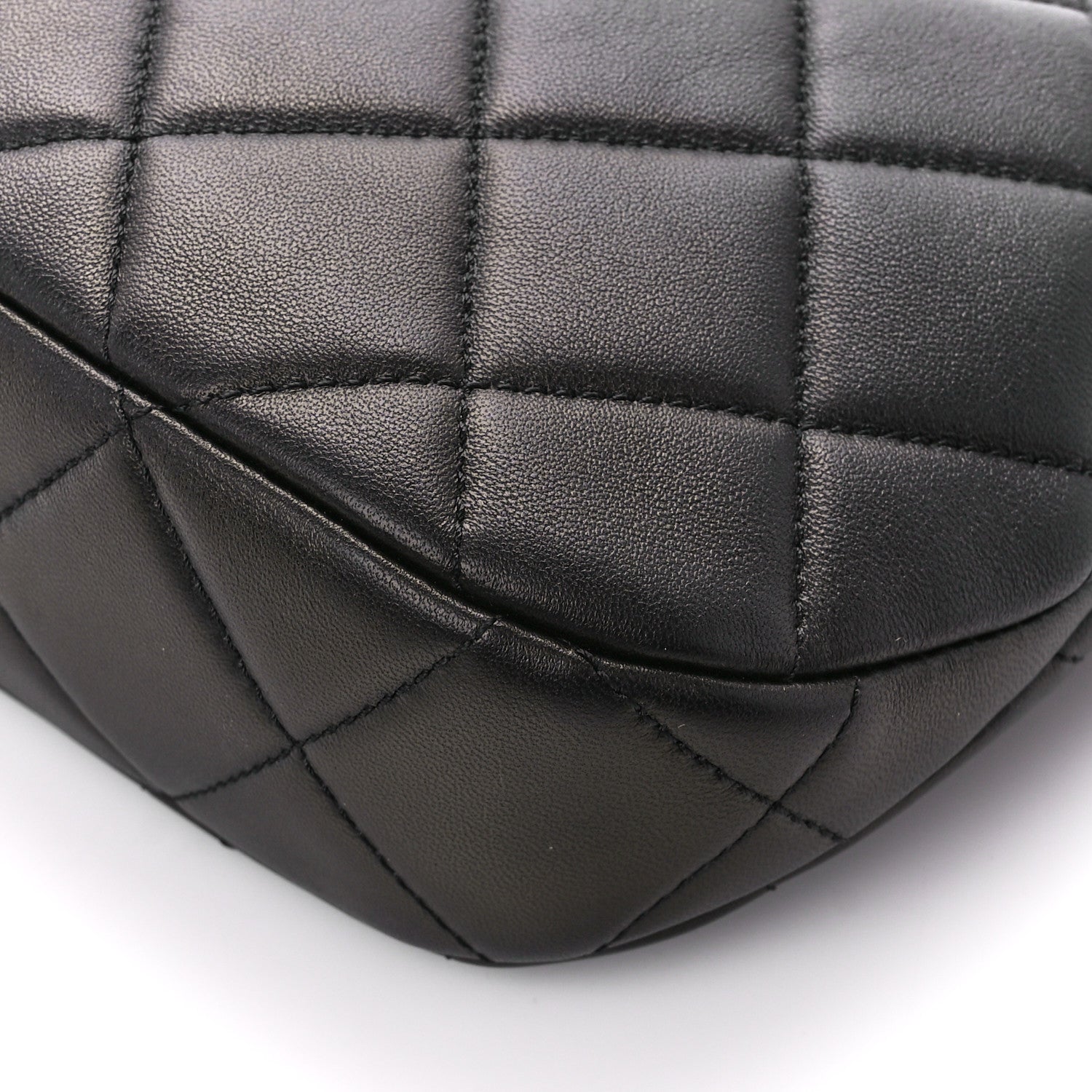 Chanel Lambskin Quilted CC Chain Hobo Black 11 of 11