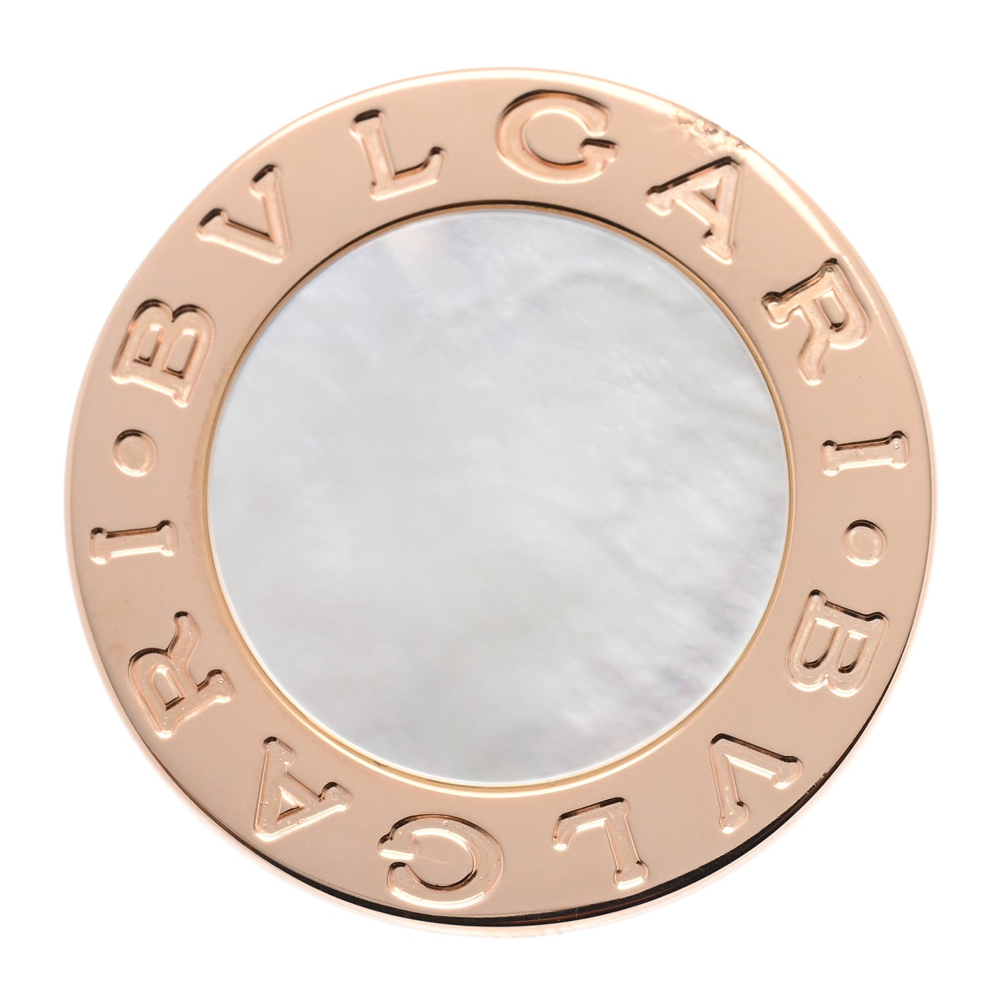 18K Rose Gold Mother of Pearl BVLGARI BVLGARI Ring 52 6