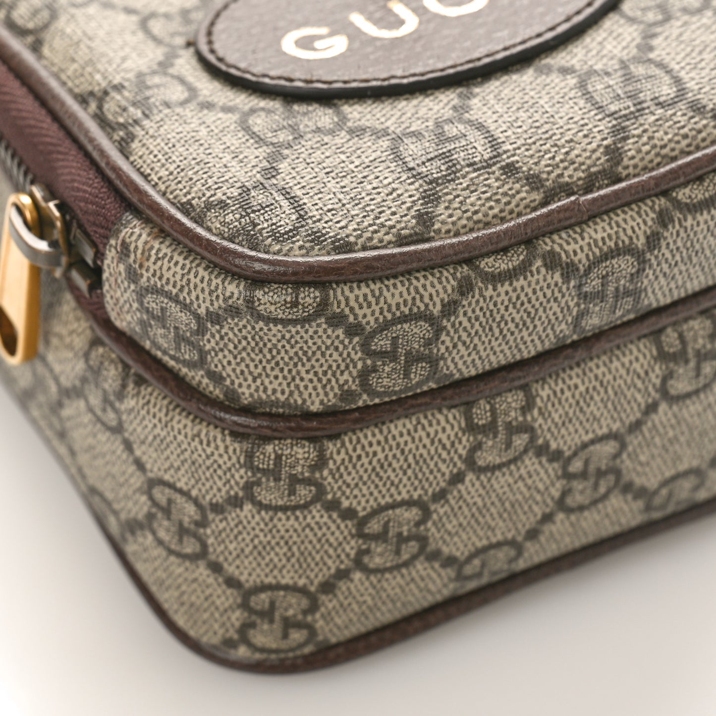 GG Supreme Monogram Mini Neo Vintage Double Zip Messenger Bag Beige New Acero Crop