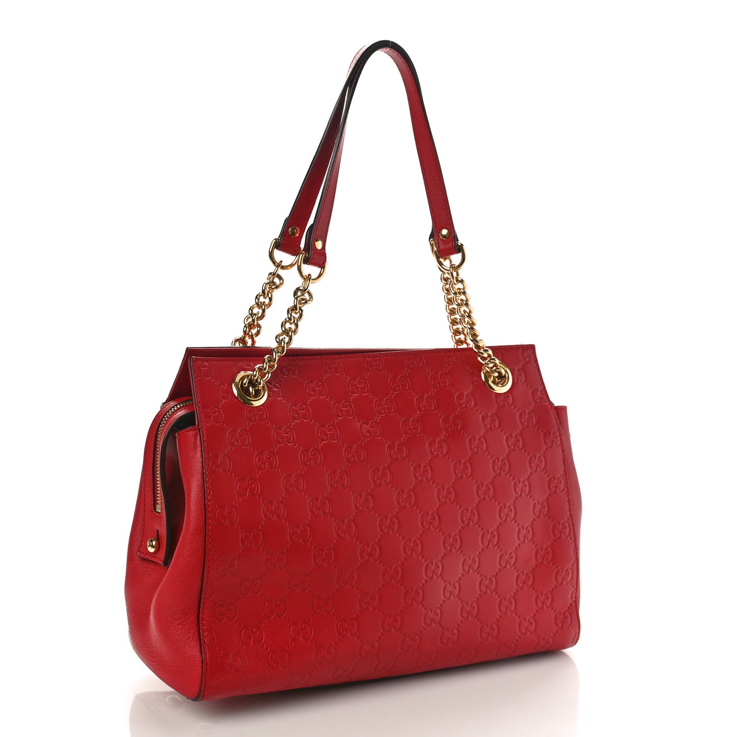 Guccissima Signature Medium Shoulder Tote Bag Red