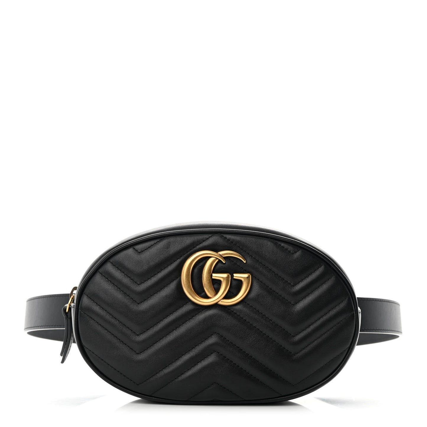 Calfskin Matelasse GG Marmont Belt Bag 95 38 Black
