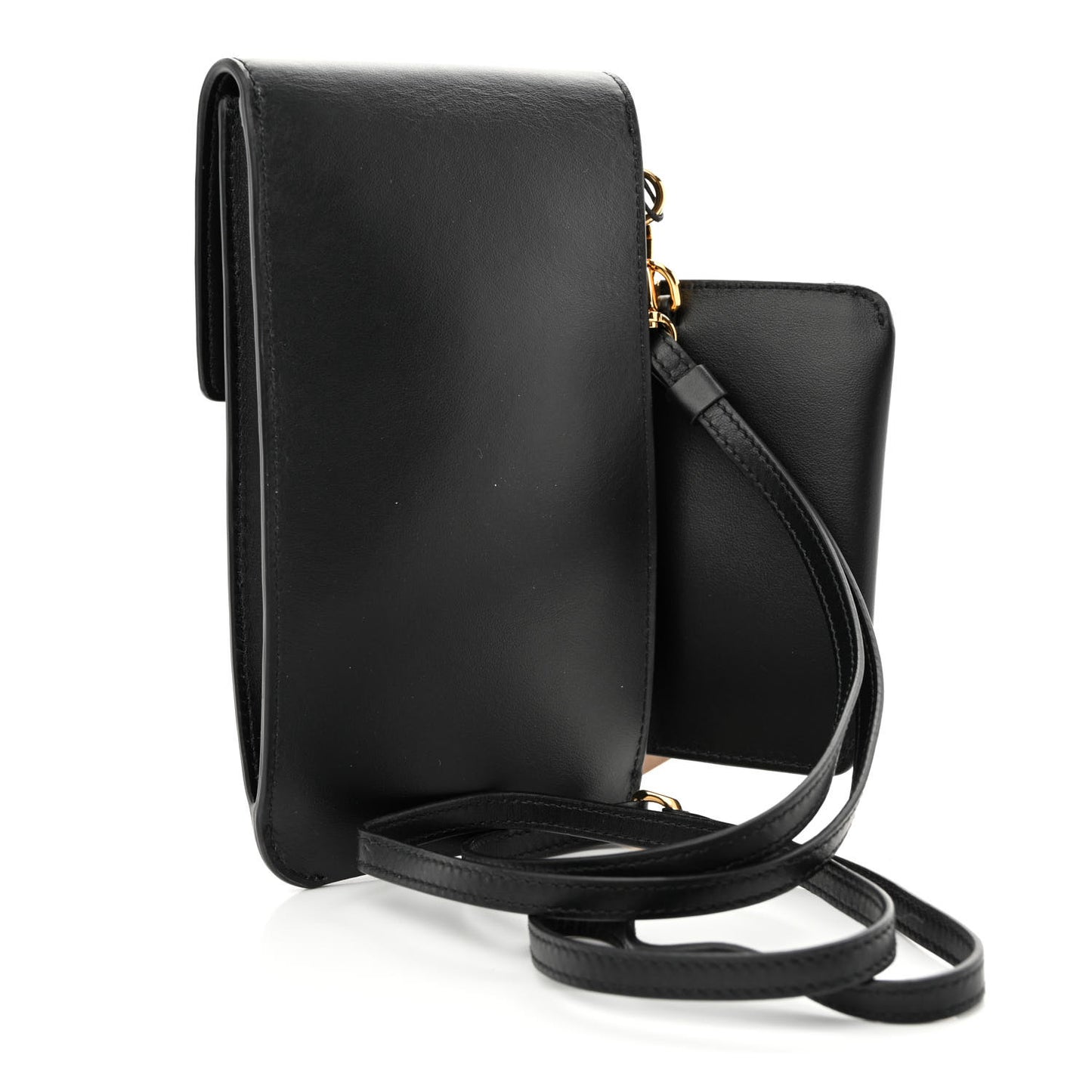 Smooth Calfskin TB Robin Multi Pouch Black