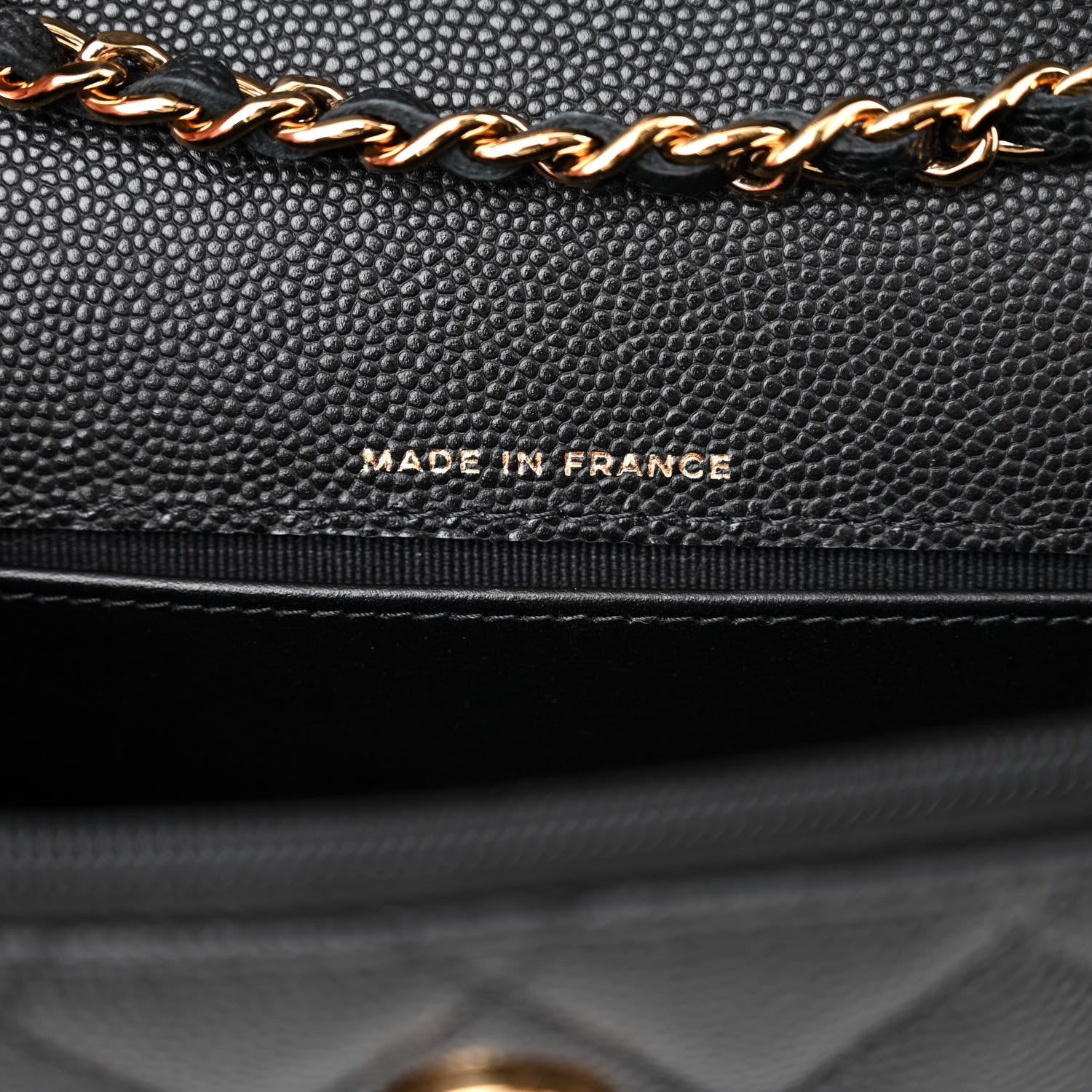 Chanel Caviar Quilted Enamel Coco Casino Flap Phone Holder With Chain Black 6 of 11