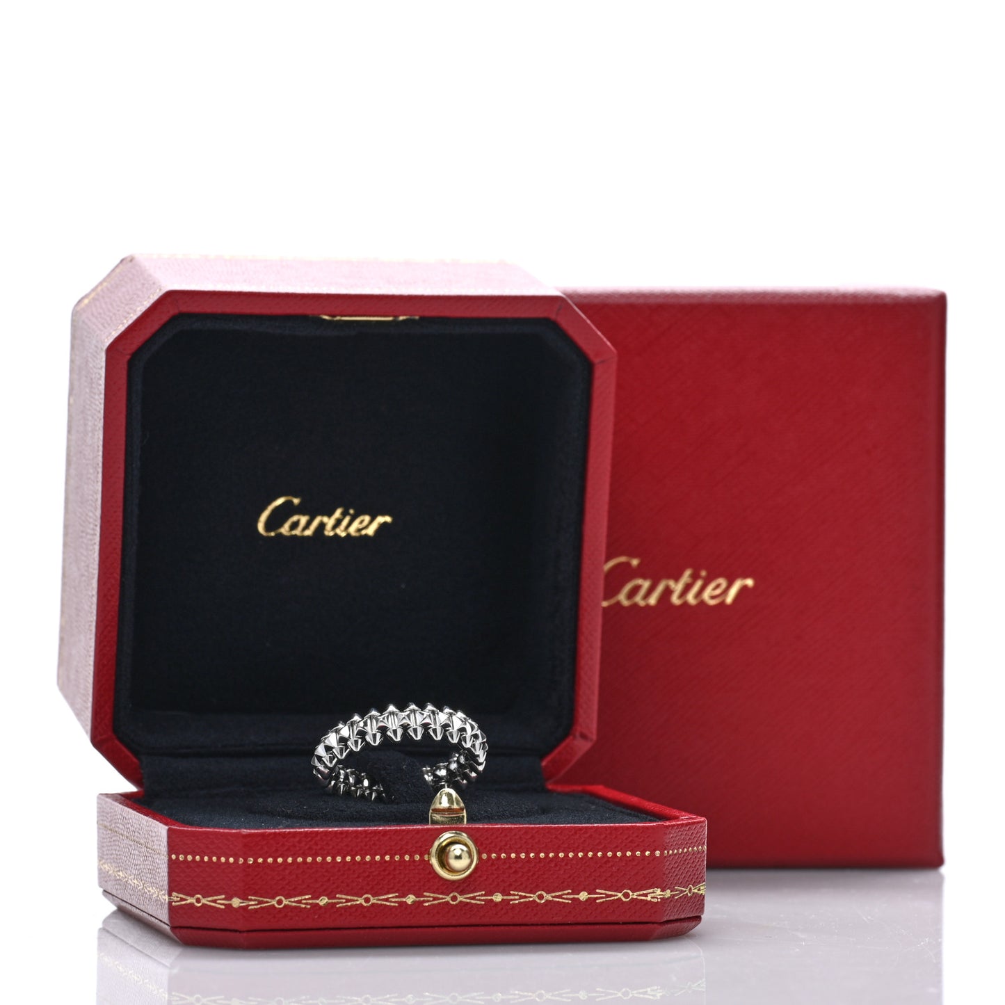 18K White Gold SM Clash De Cartier Ring 57 8