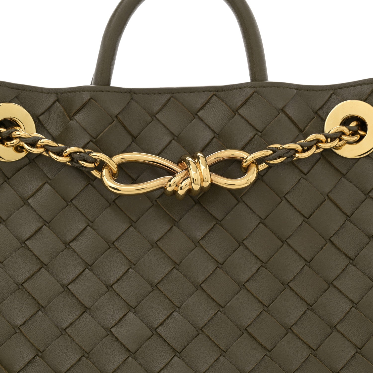 Bottega Veneta Nappa Intrecciato Small Andiamo With Chain Shoulder Bag Pinecone 7 of 9