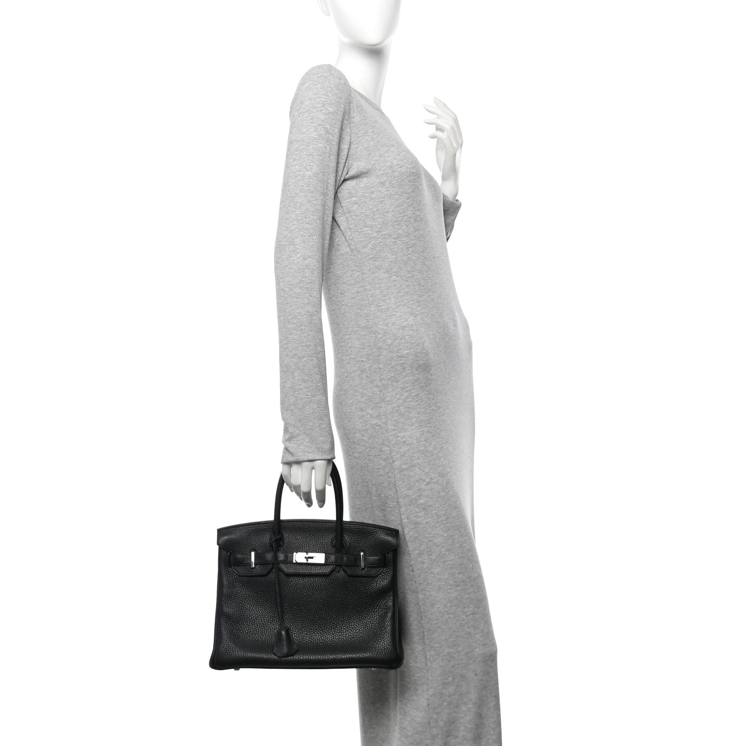 Hermes Taurillon Clemence Birkin 30 Black 2 of 10