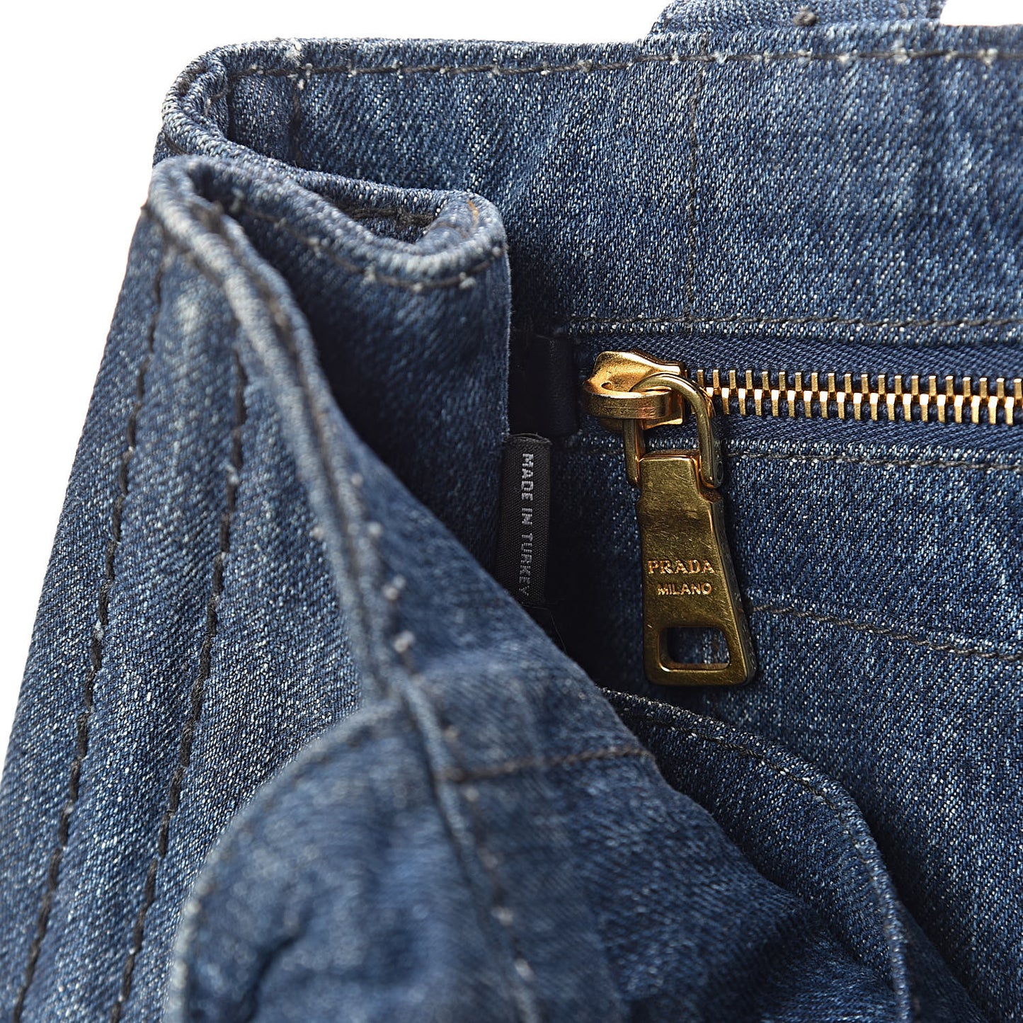 Denim Logo Tote Avio