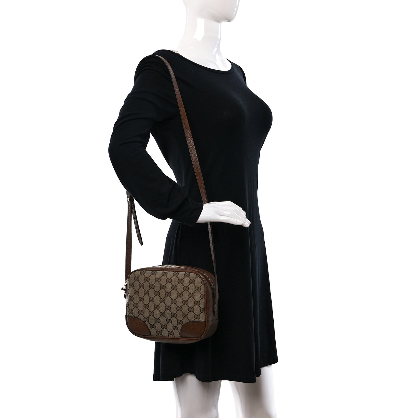 Monogram Mini Bree Messenger Bag Beige Tabacco