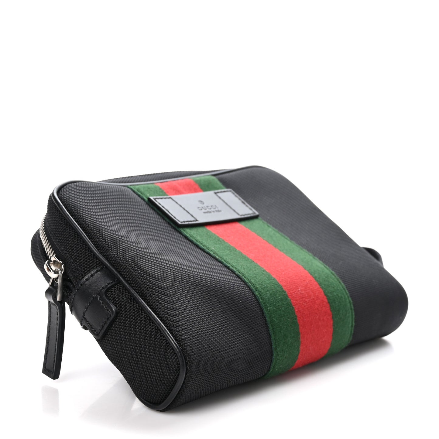 Canvas Web Slim Belt Bag Black