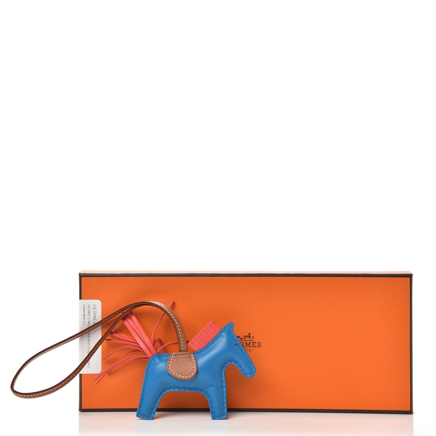 Milo Lambskin Grigri Rodeo Horse Bag Charm PM Blue Zanzibar Rose Texas Gold
