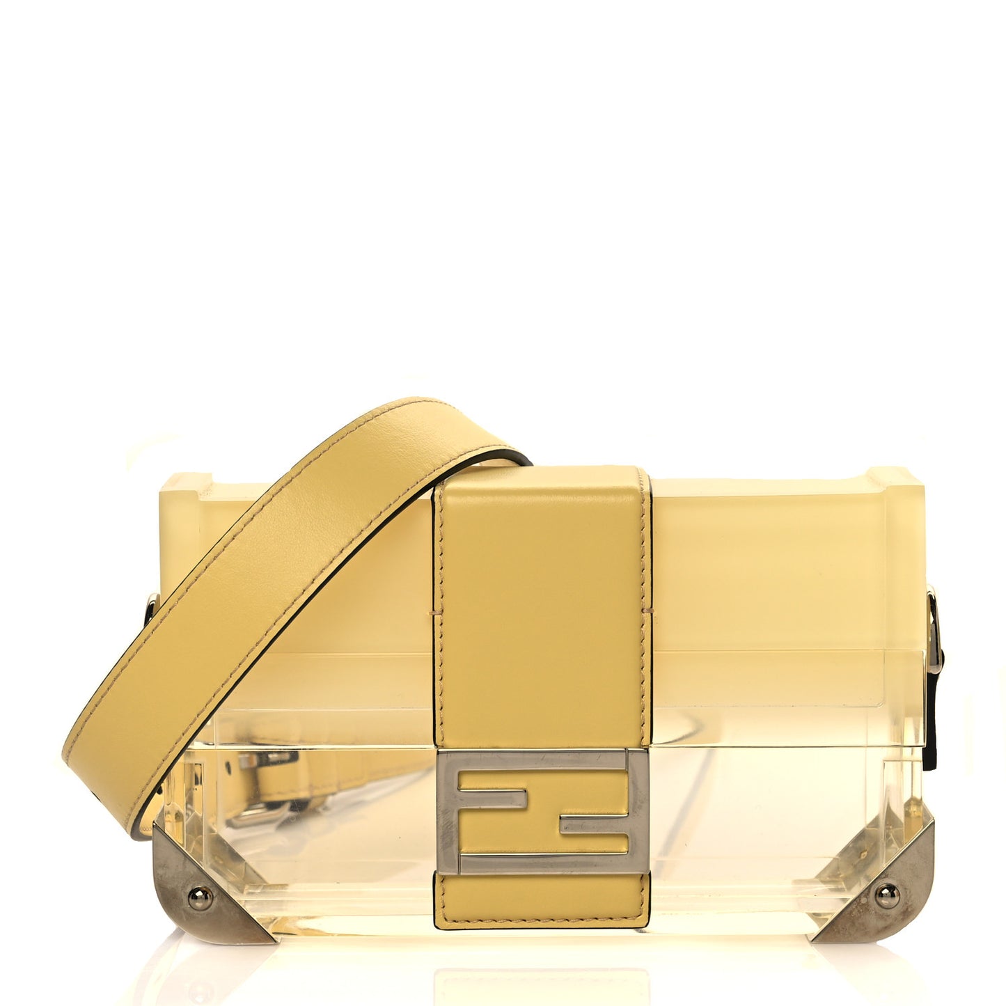 Plexiglass Vitello Cover Sfumato Mini Baguette Trunk Banana Transparent