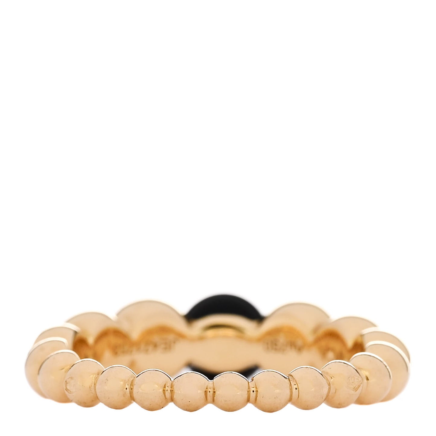 18K Yellow Gold Onyx Perlee Couleurs Variation Ring 52 6