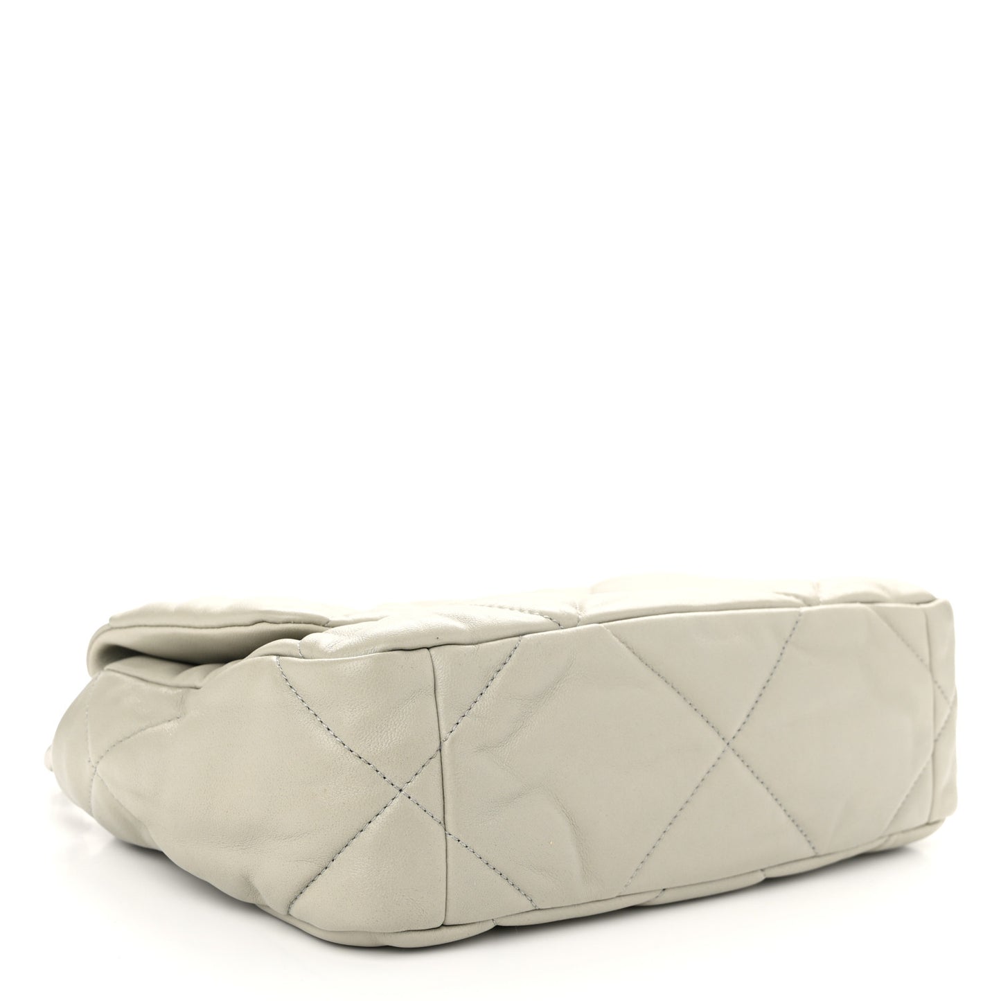 Lambskin Quilted Medium Chanel 19 Flap Light Grey
