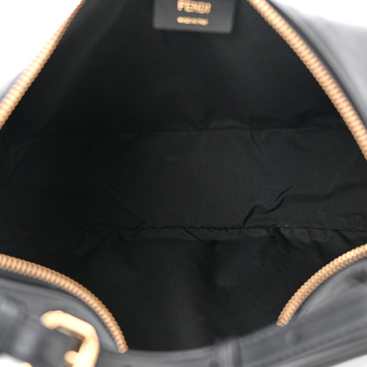 Vitello Grace Matte Medium Fendigraphy Hobo Bag Black