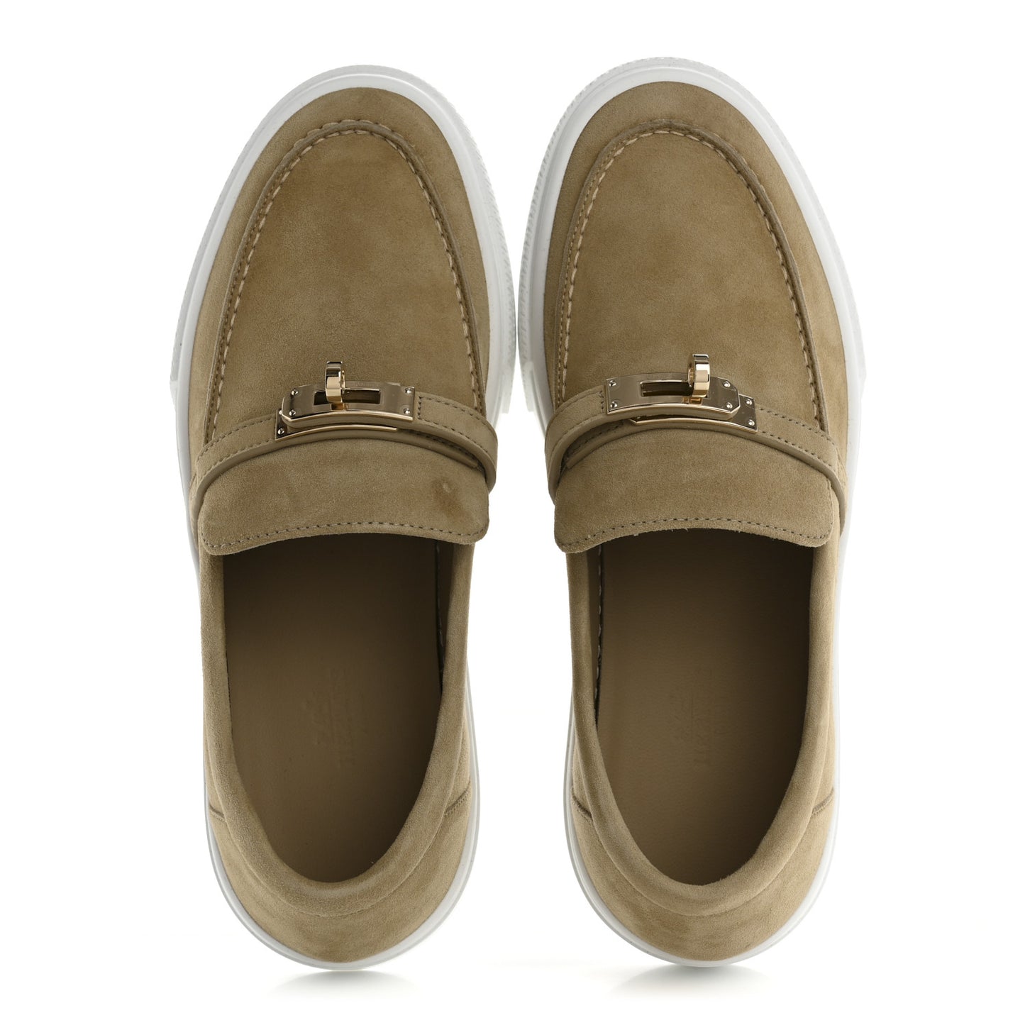 Suede Goatskin Game Slip On Sneakers 38 Beige Lin