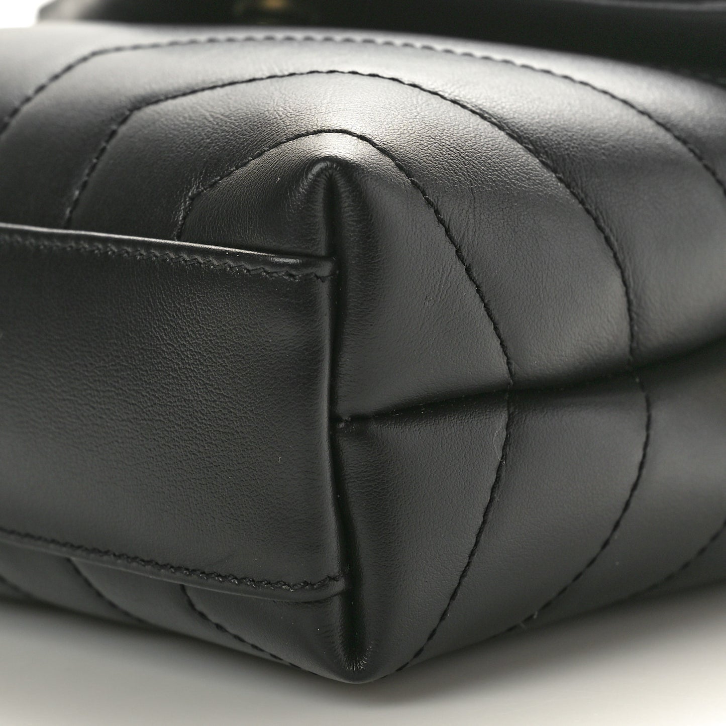 Calfskin Y Quilted Monogram Toy Loulou Crossbody Bag Black