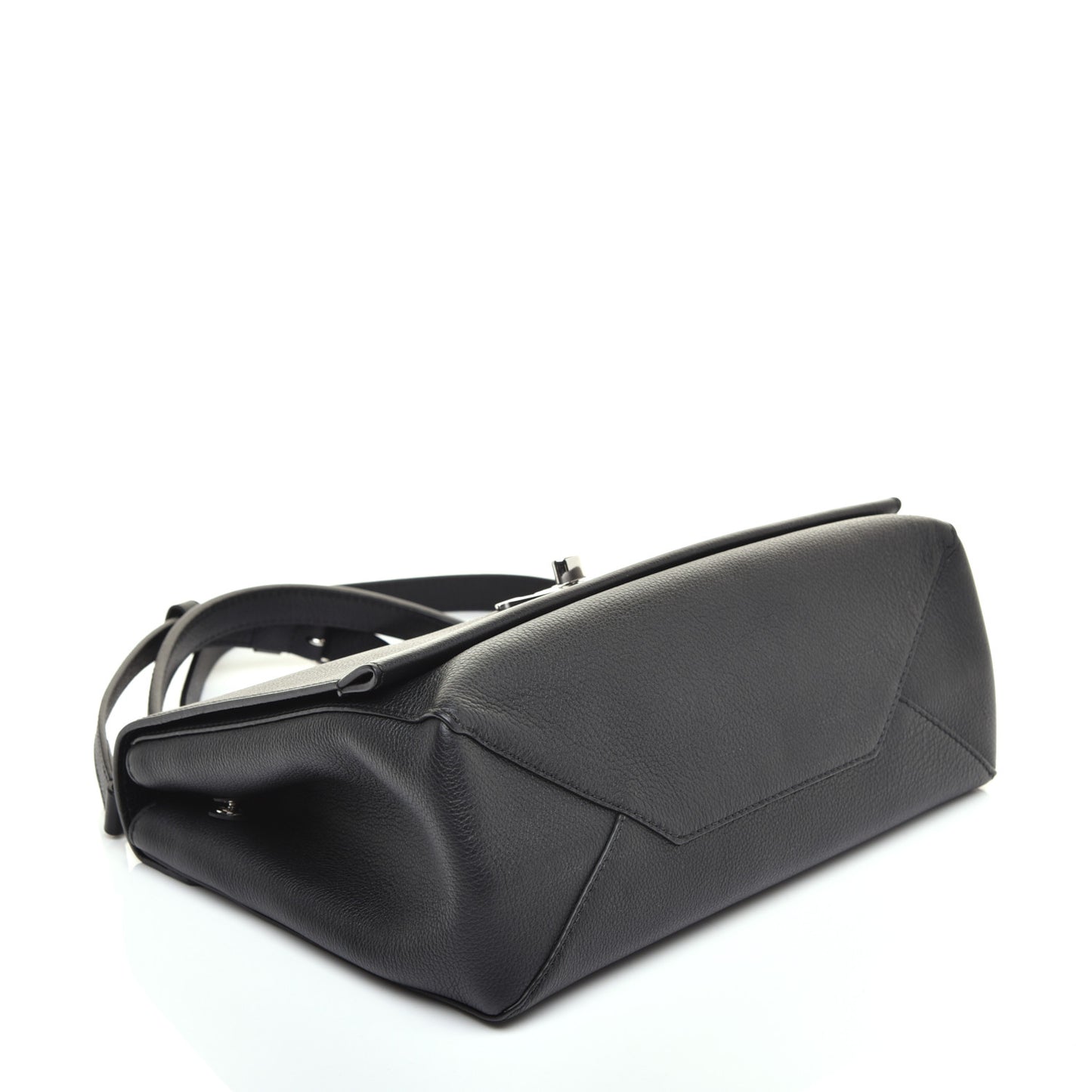 Soft Calfskin Lockme II Top Handle Black