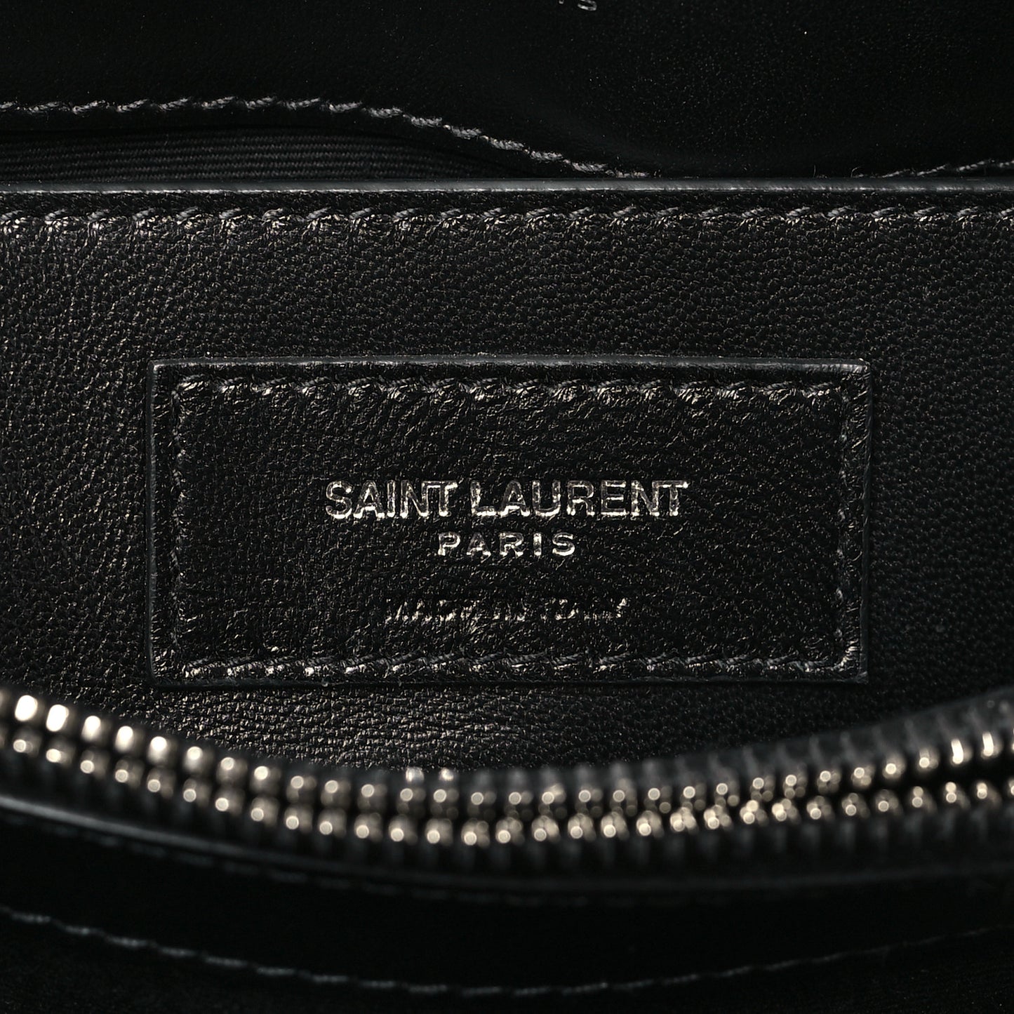Calfskin Y Quilted Monogram Small Loulou Chain Satchel Black