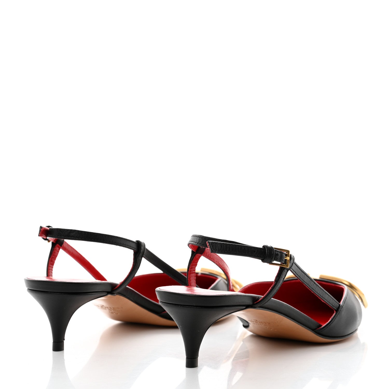 Valentino Garavani Calfskin Vlogo Slingback 40mm Pumps 35 Black 4 of 9