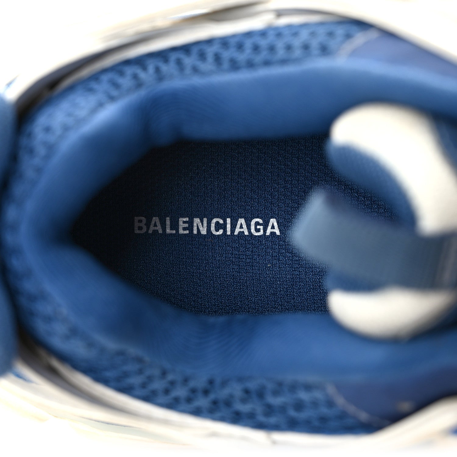 Balenciaga Mesh Nylon Mens Track Sneakers 39 White Blue 8 of 9