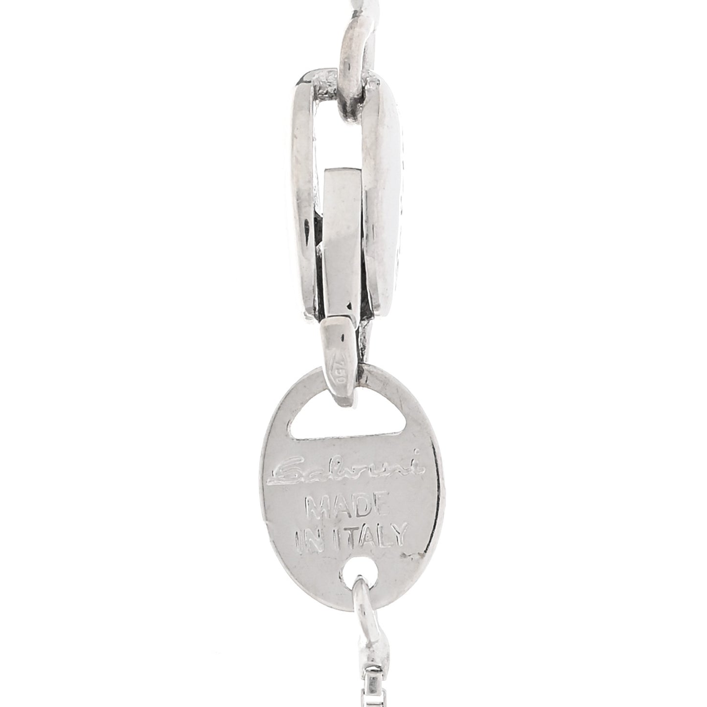 18K White Gold Diamond Cross Pendant Necklace