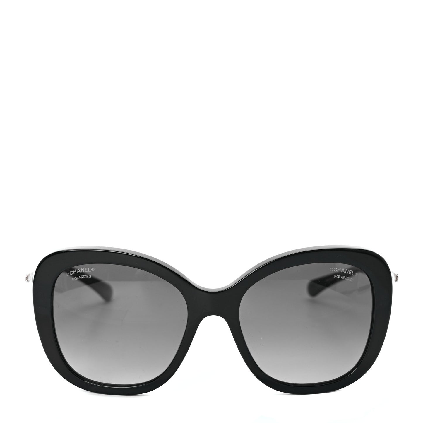 Acetate Polarized Butterfly Winter Pearl Sunglasses 5339-H Black