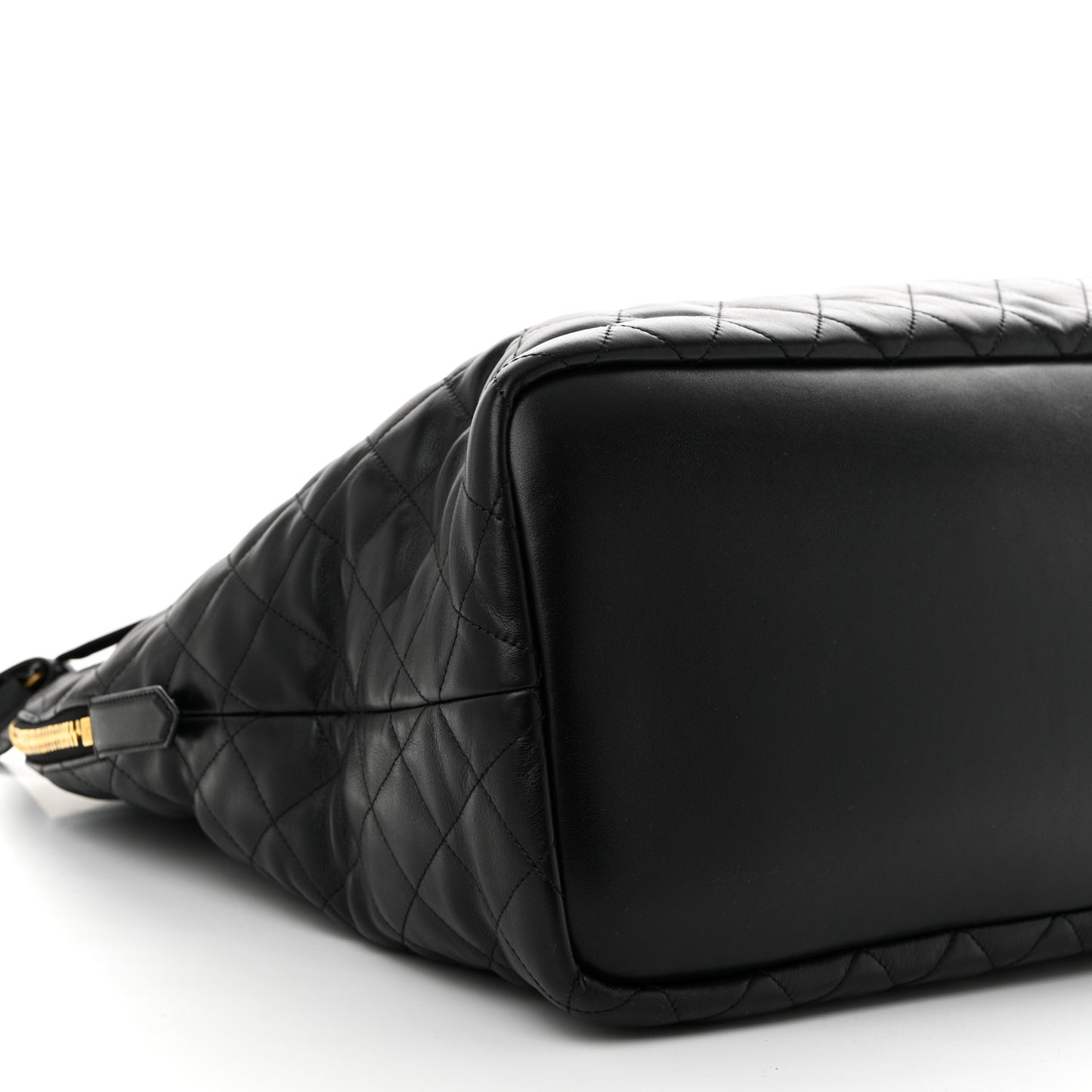Calfskin Quilted ES Giant Travel Bag Black