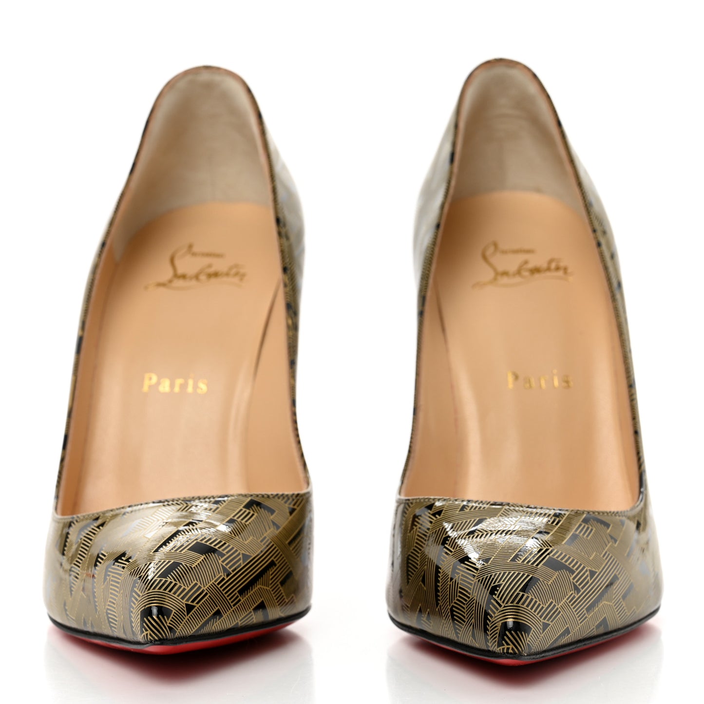 Patent Pigalle Follies 100 Pumps 38 Black Gold