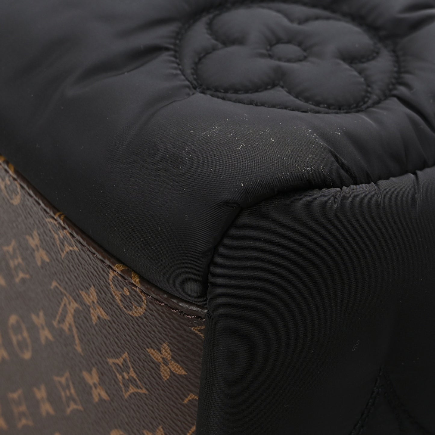Econyl Monogram Pillow Giant Onthego MM Black