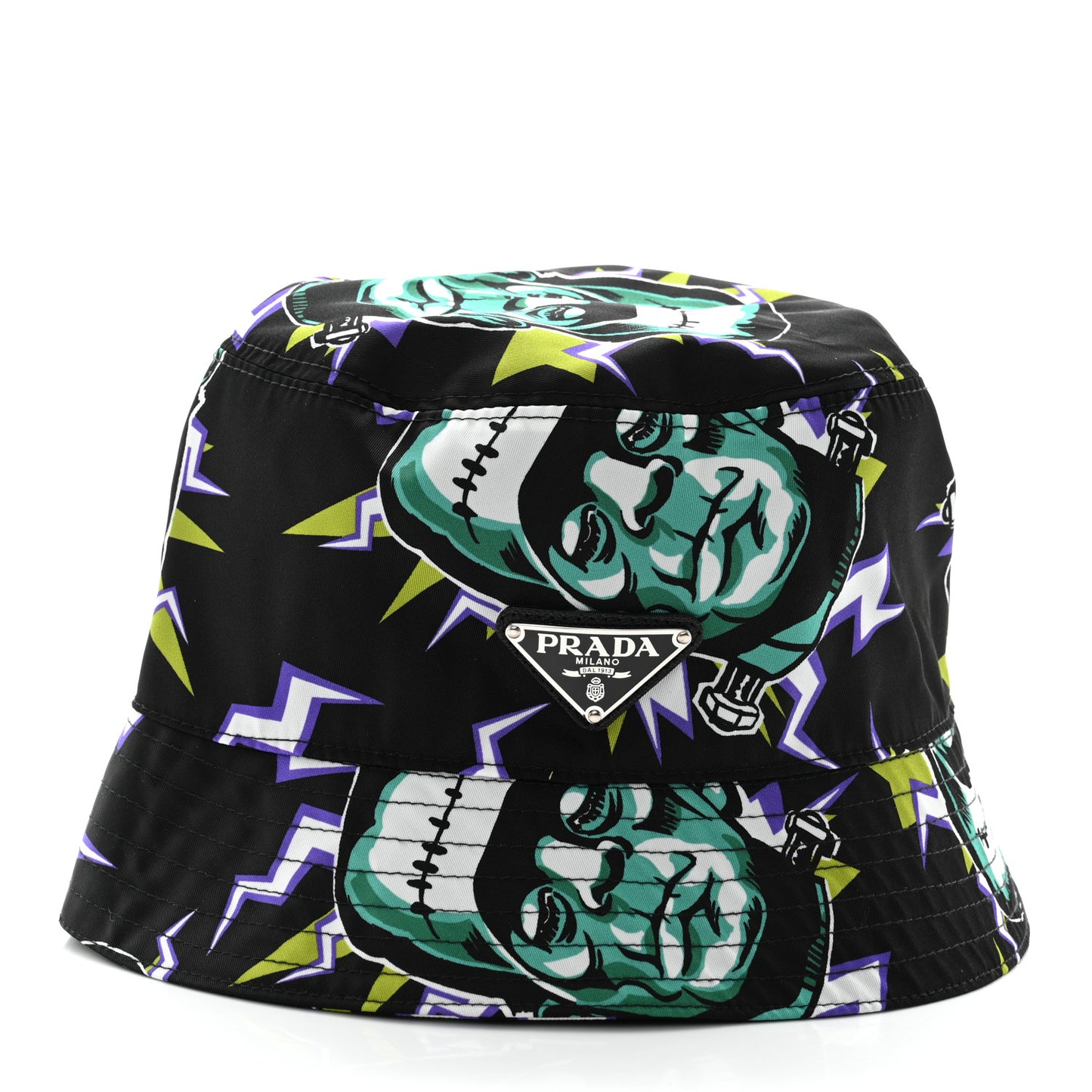X UNIVERSAL STUDIOS Nylon Frankenstein Print Bucket Hat L Black
