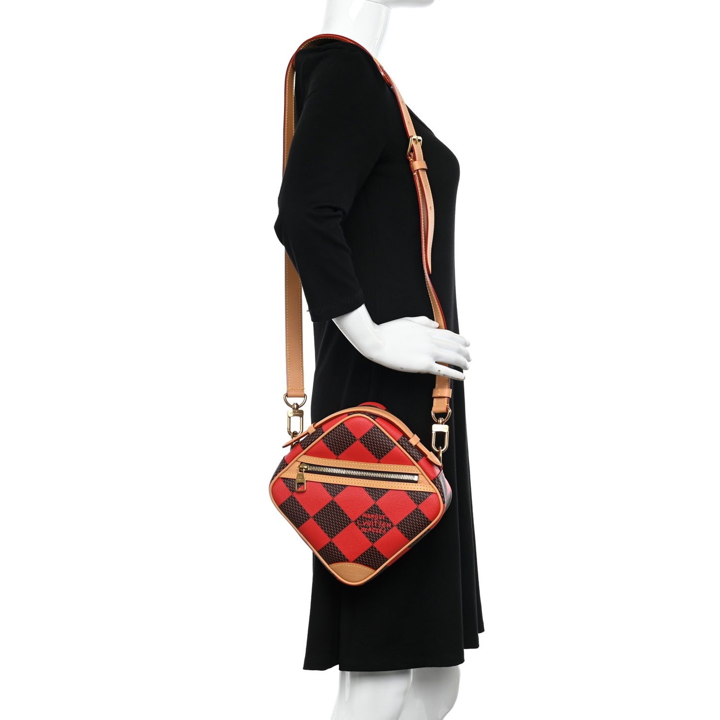 Damier Pop Chess Messenger Red