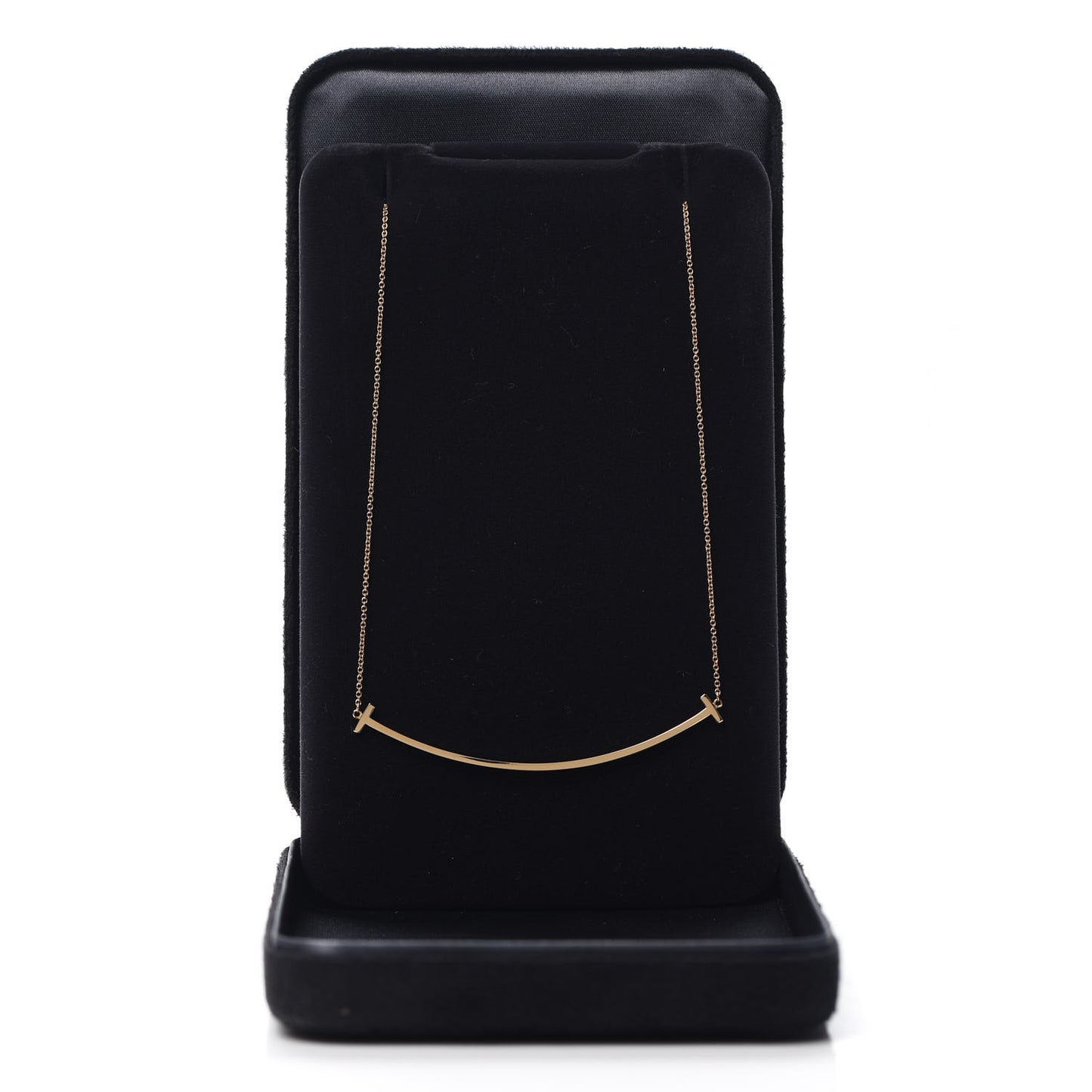 18K Rose Gold Large T Smile Pendant Necklace