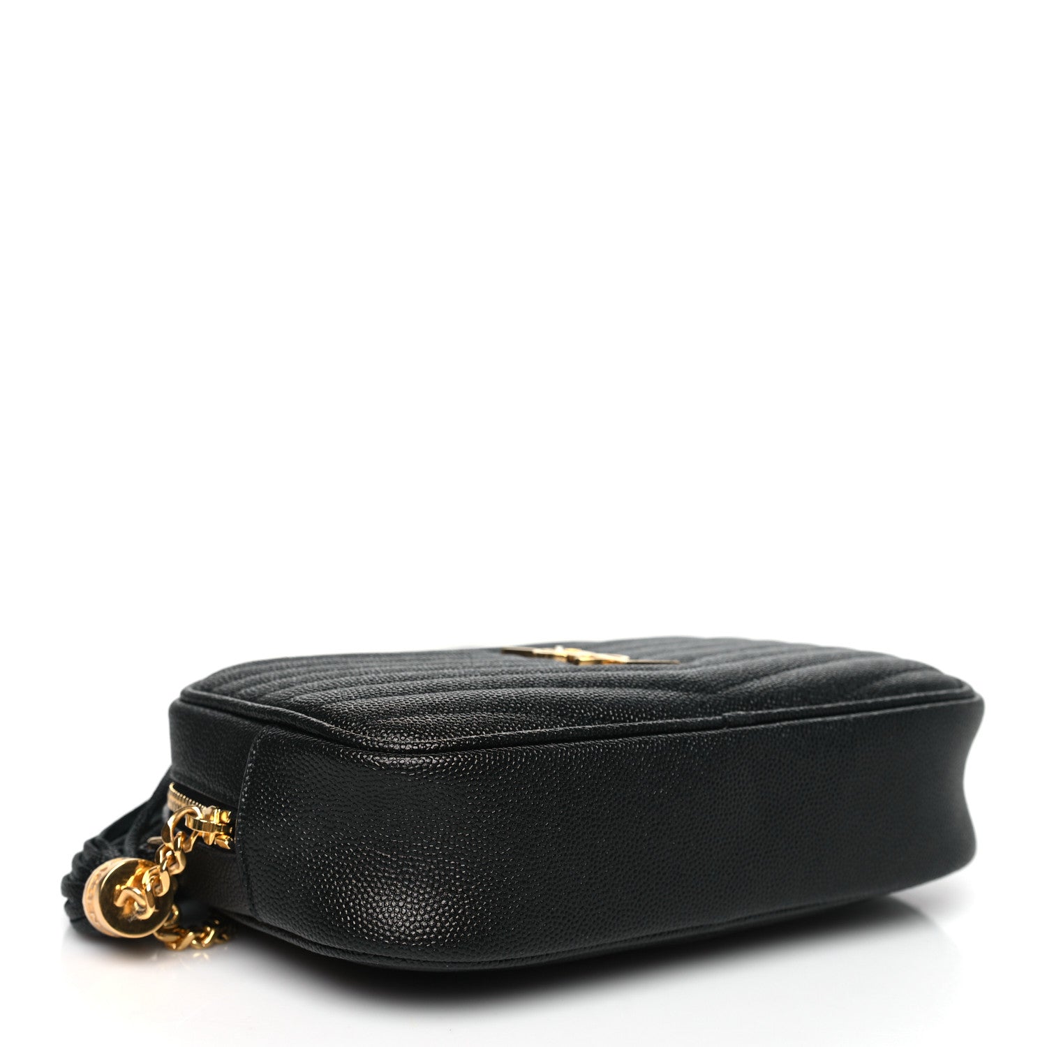 Saint Laurent Grain De Poudre Matelasse Monogram Mini Lou Camera Bag Black 4 of 10