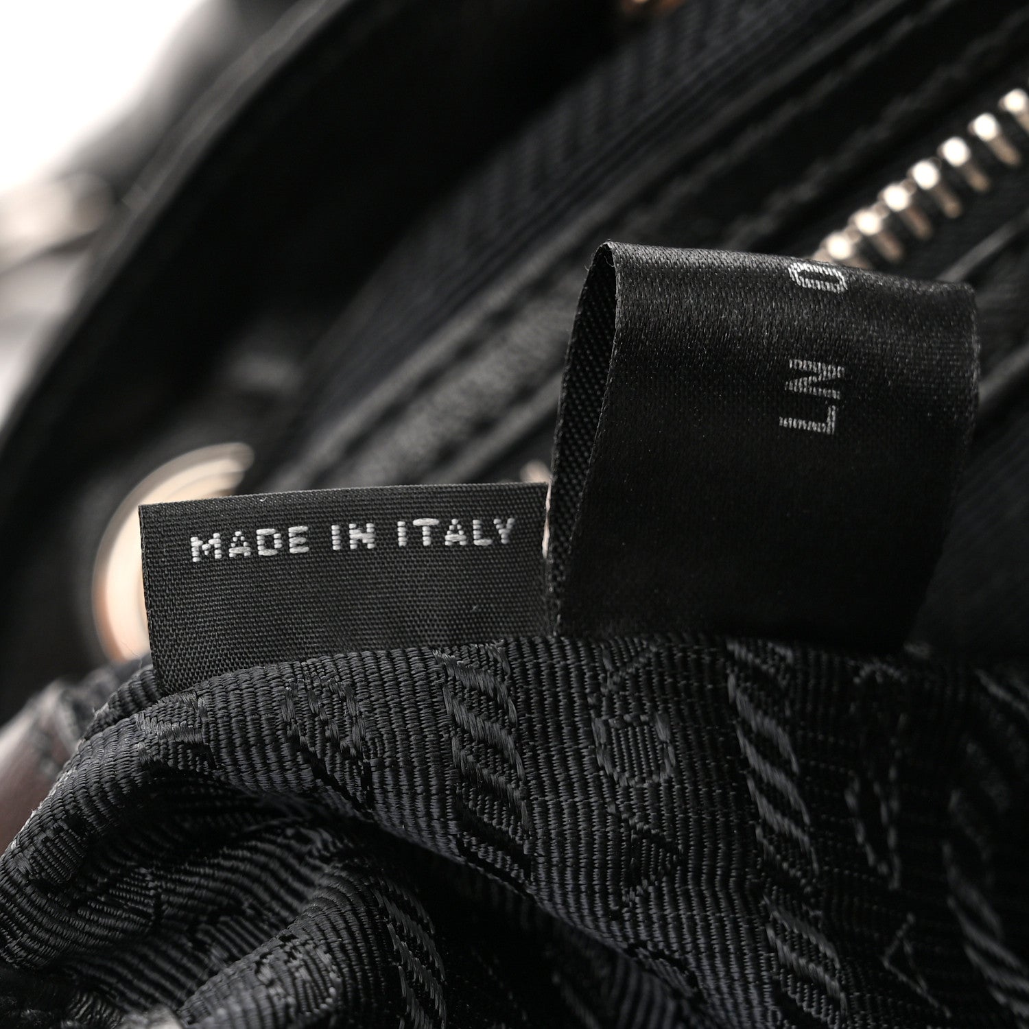 Prada Tessuto Nylon Snakeskin Saffiano Medium Backpack Black Roccia 7 of 11