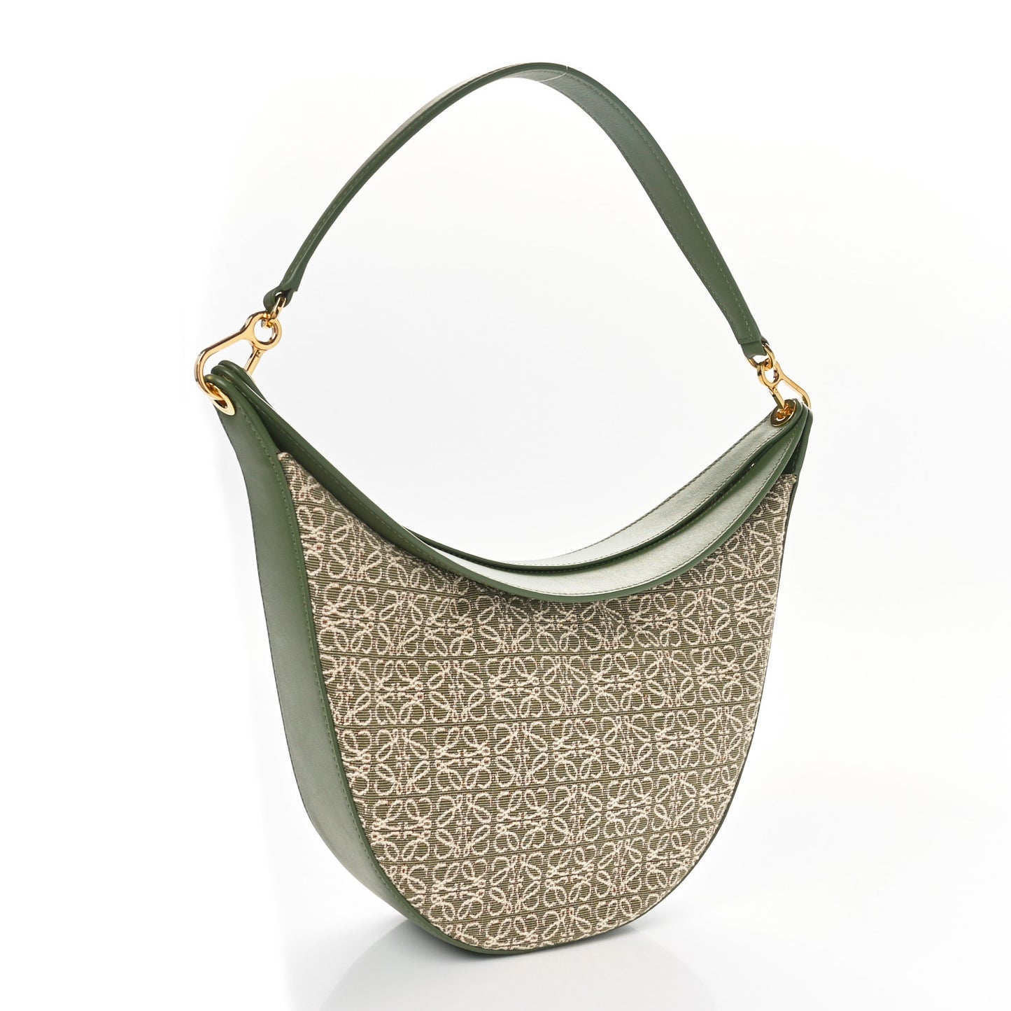 Jacquard Anagram Calfskin Luna Bag Avocado