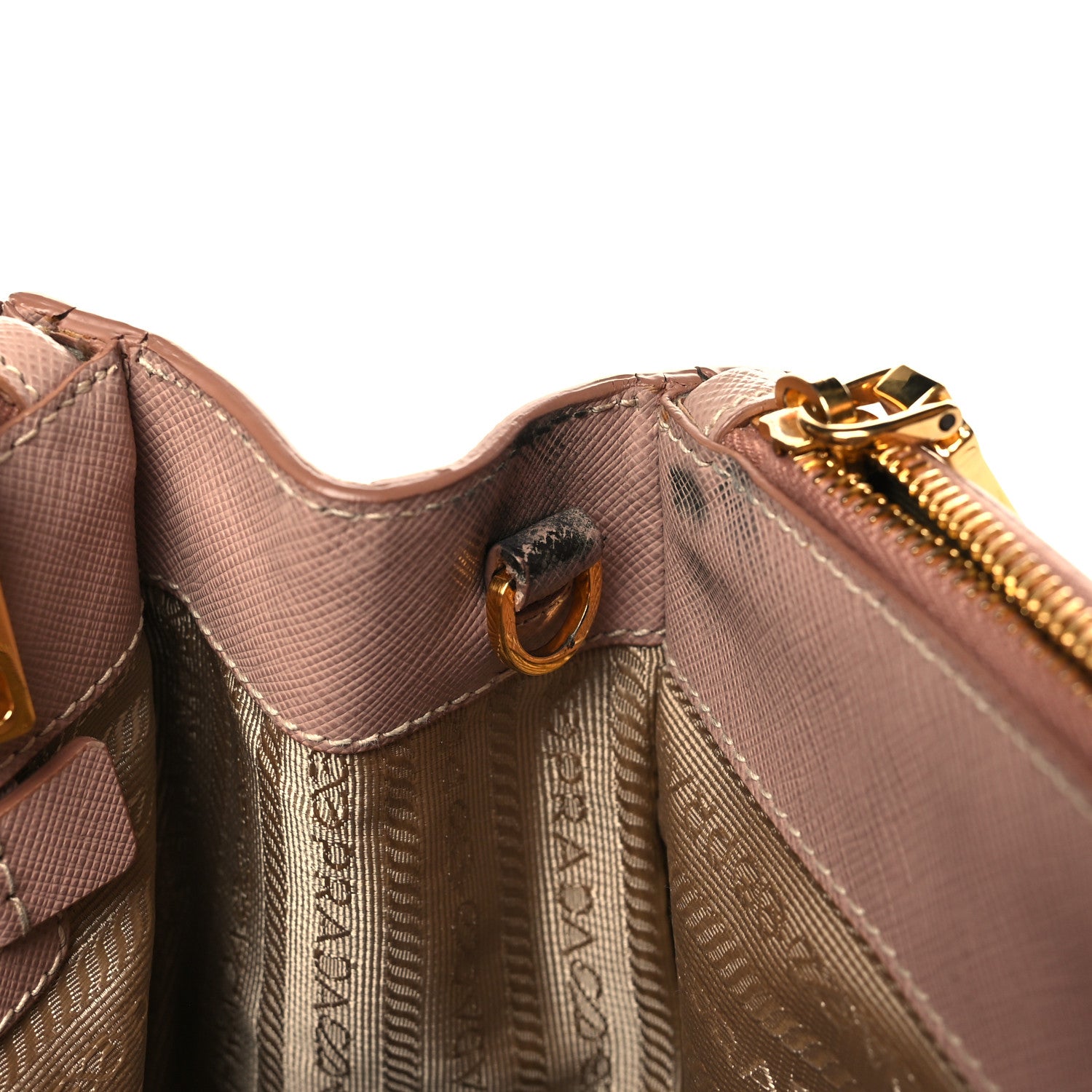 Prada Saffiano Small Galleria Double Zip Tote Cammeo 11 of 12