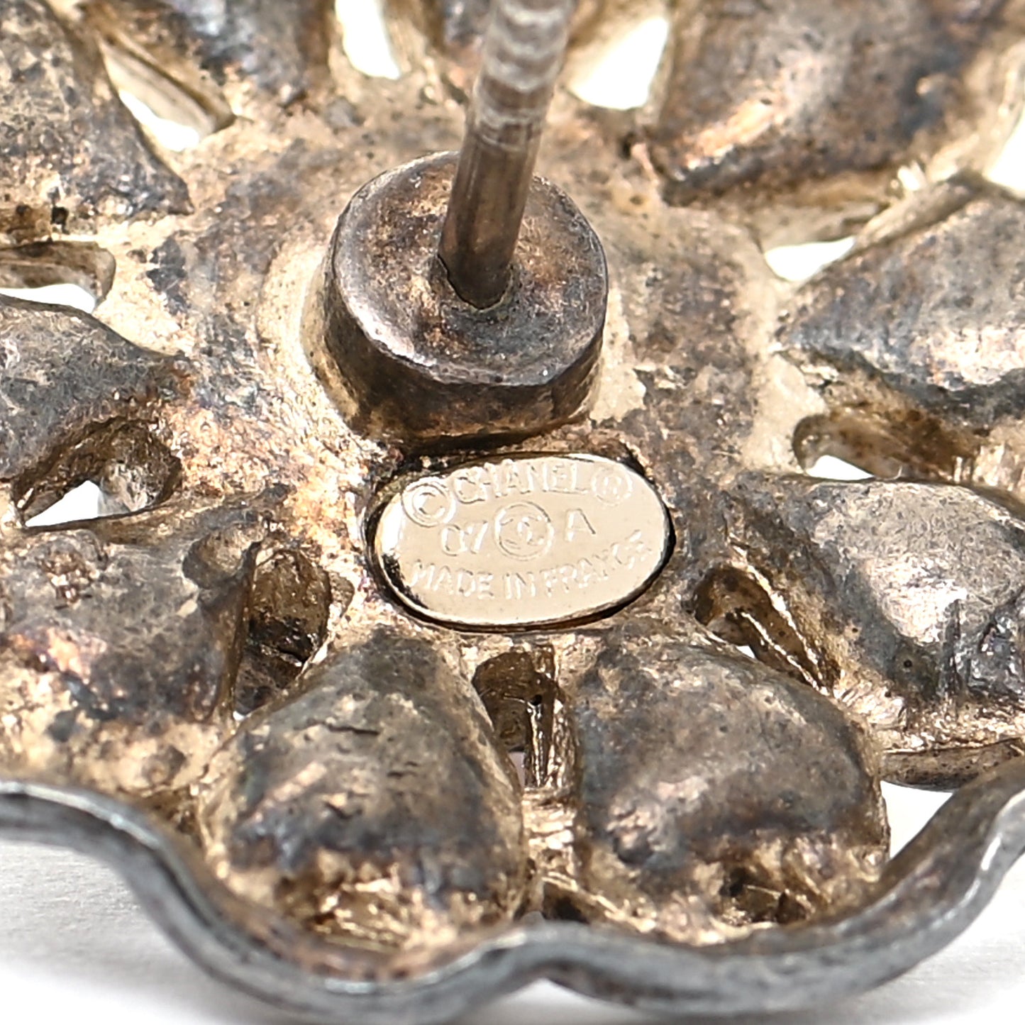 Crystal Gripoix CC Brooch