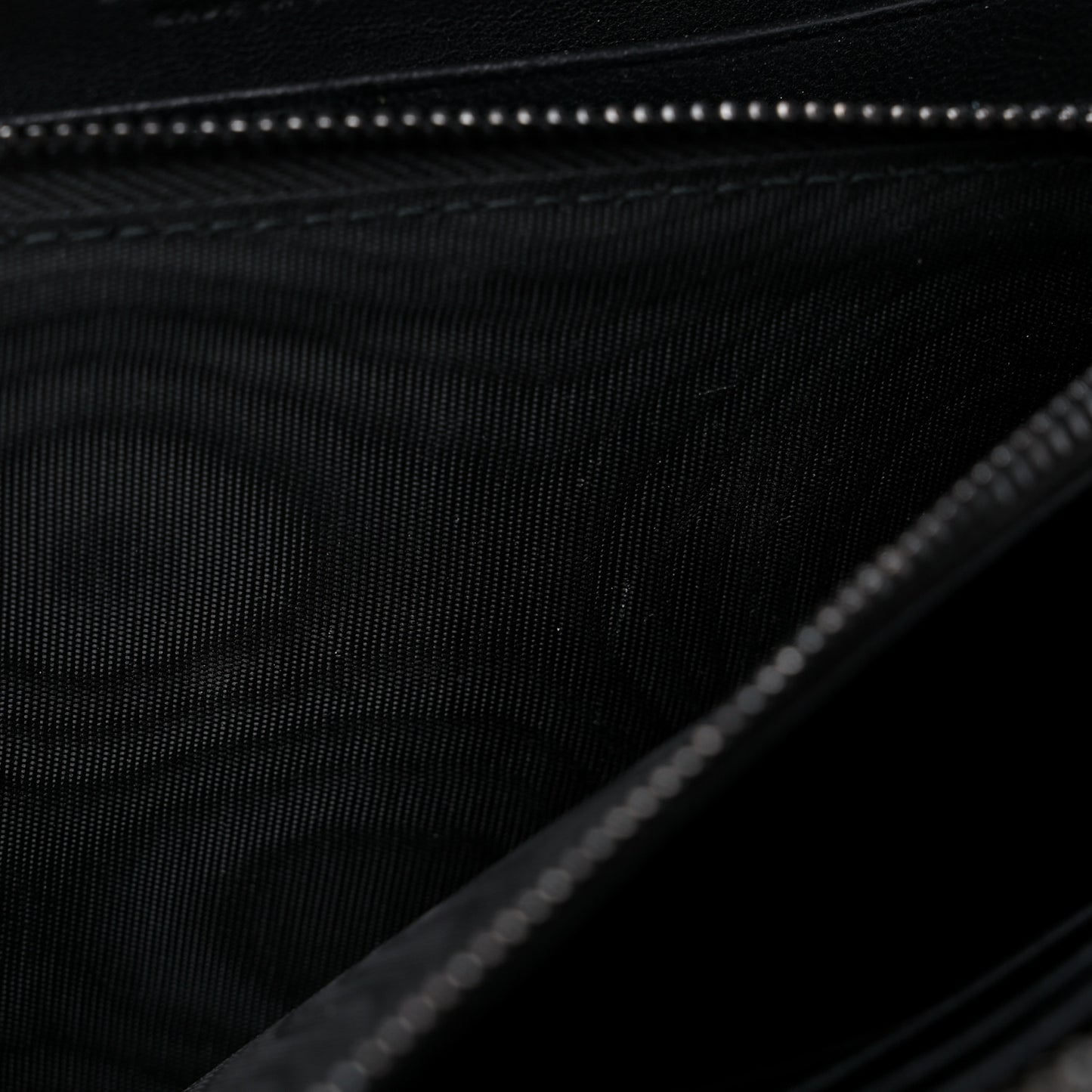 Nappa Intrecciato Zip Around Wallet Black