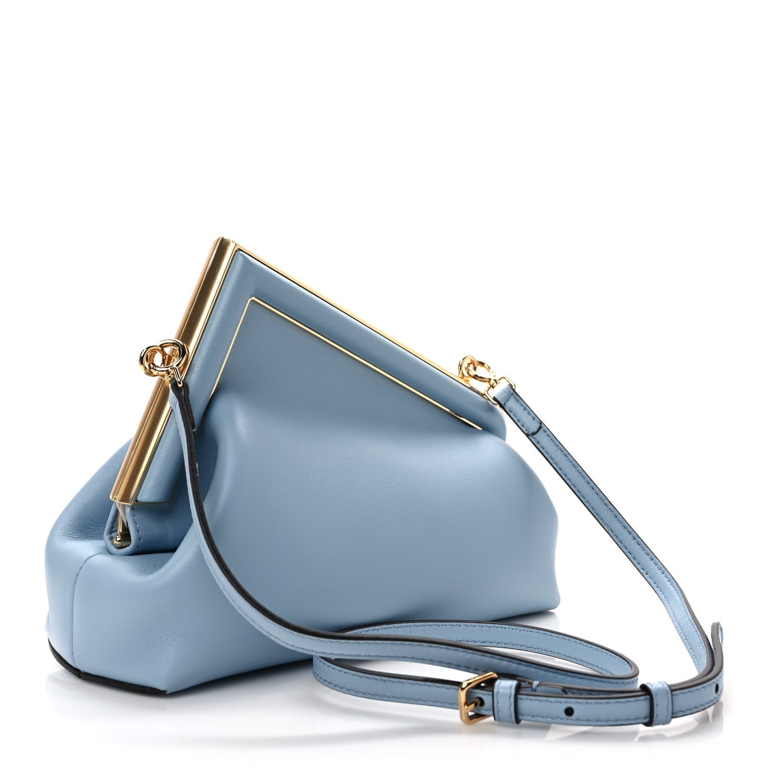 Fendi Shiny Nappa Small Fendi First Azzurro Baby 3 of 12