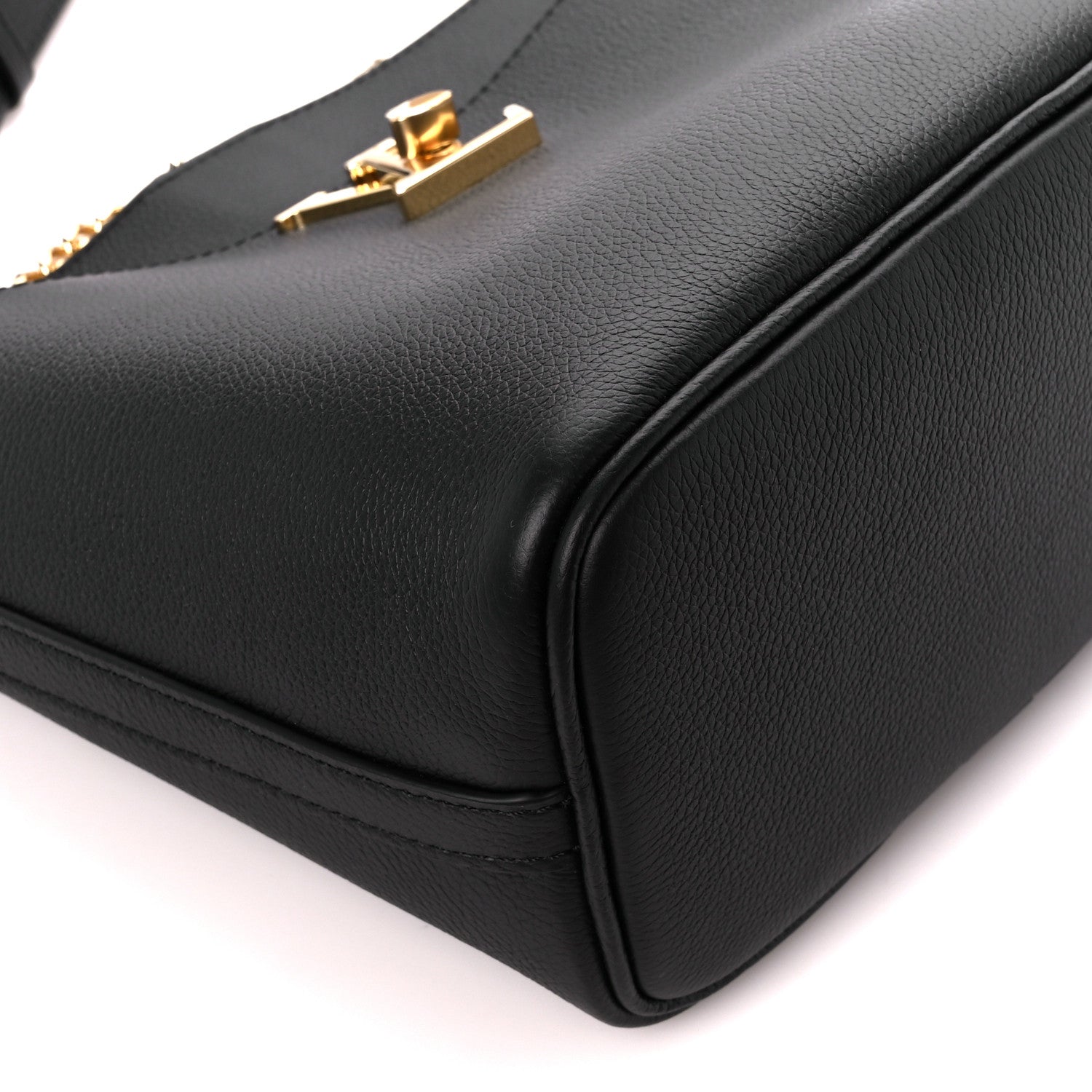 Louis Vuitton Calfskin Lock and Walk Bucket Black 9 of 11