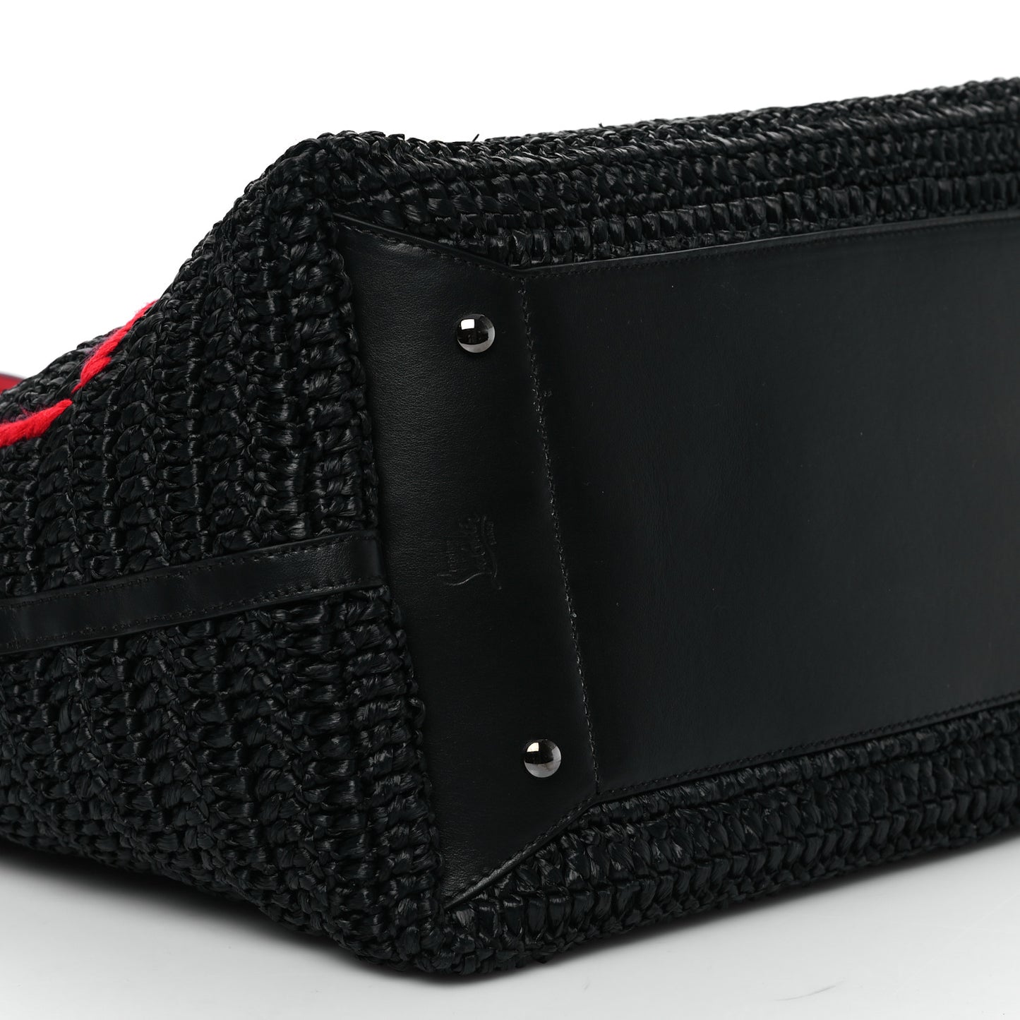 Raffia Medium Frangibus Starlight Tote Black
