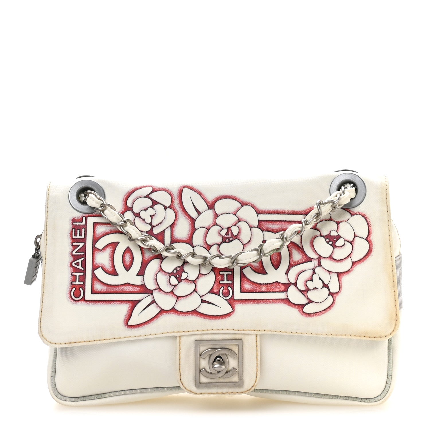Chanel Canvas Quilted Sport Camellia Flap White 1769752 – FASHIONPHILE